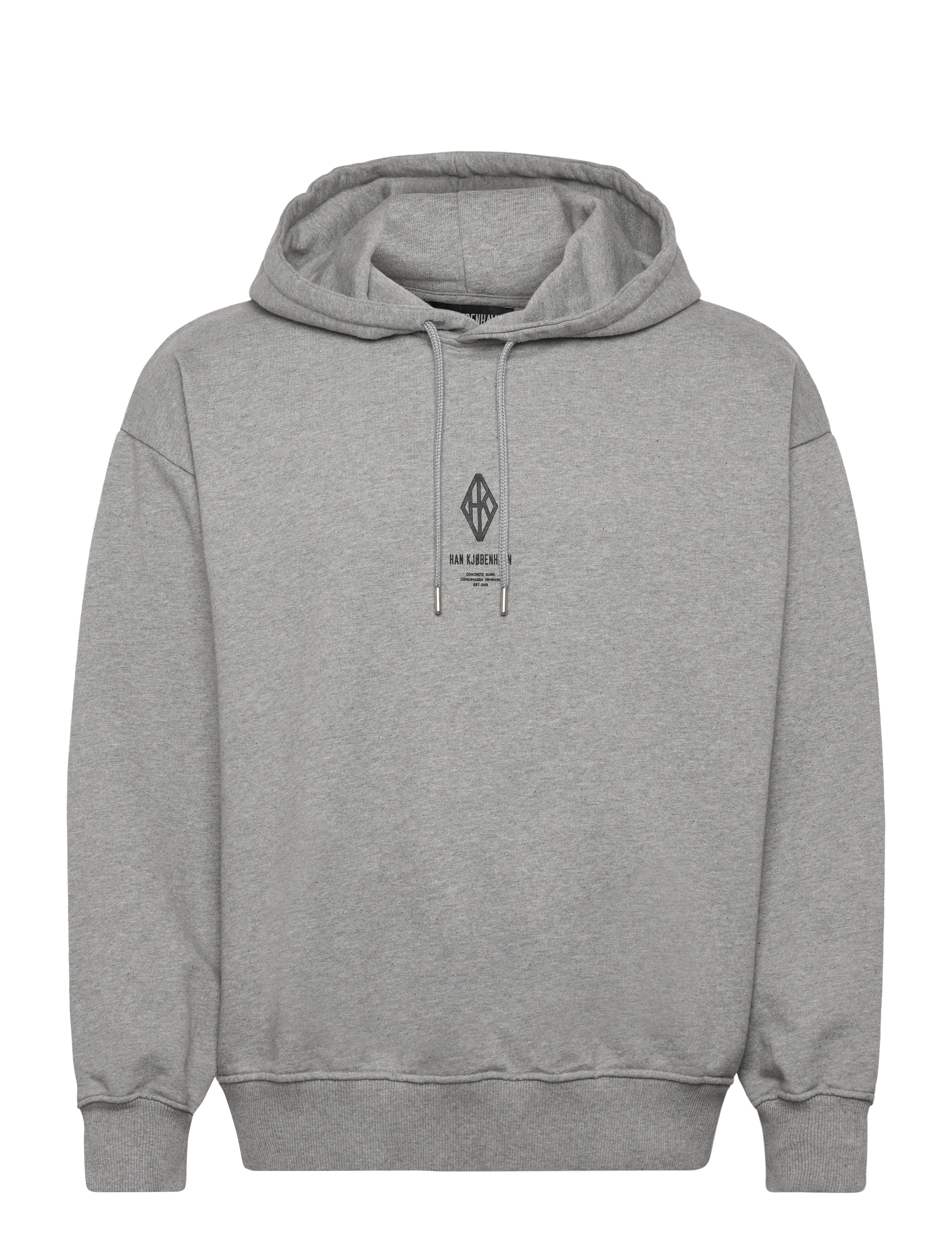 HAN Kjøbenhavn Diamond Loose Hoodie - Hættetrøjer - GREY MELANGE / grey