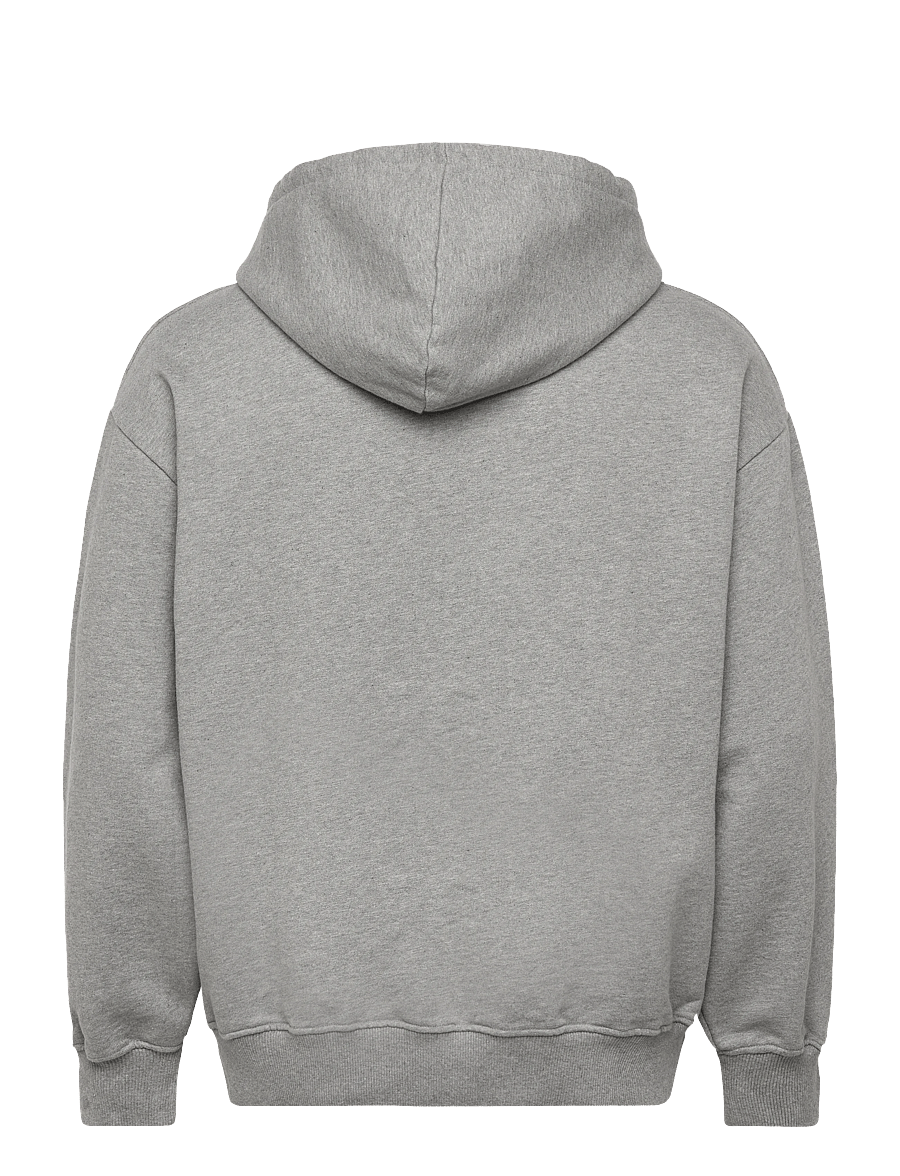 HAN Kjøbenhavn - Diamond Loose Hoodie - kapuutsiga dressipluusid - grey melange - 2