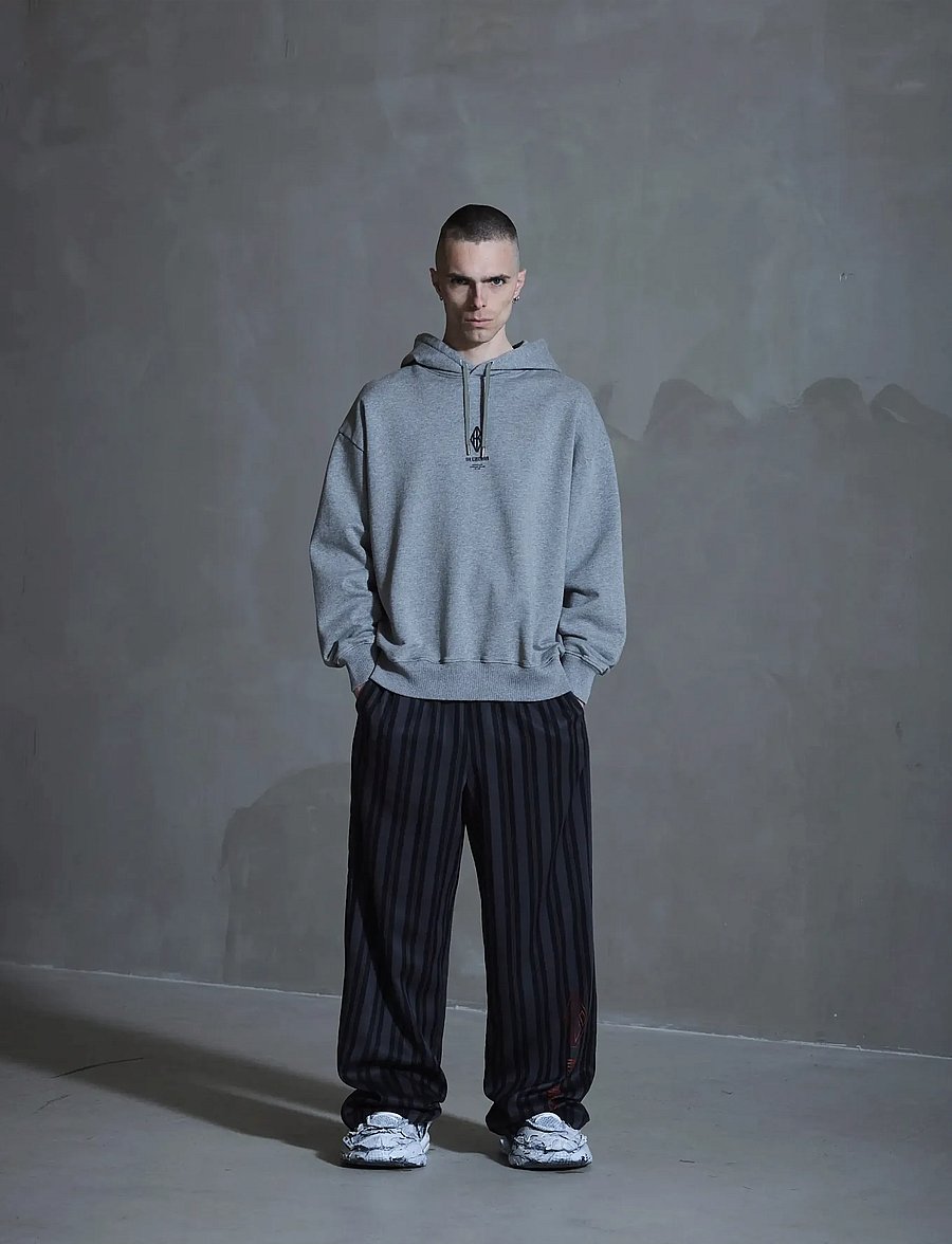 HAN Kjøbenhavn - Diamond Loose Hoodie - kapuutsiga dressipluusid - grey melange - 0