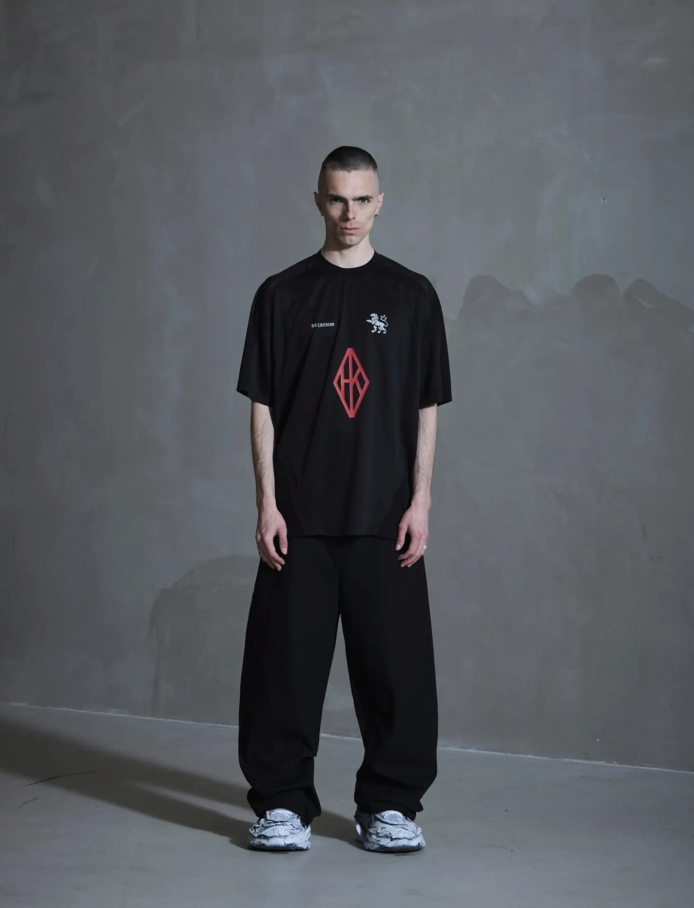 HAN Kjøbenhavn Diamond Football Tee, L, Black, T-Shirts > Kortærmede, Herre