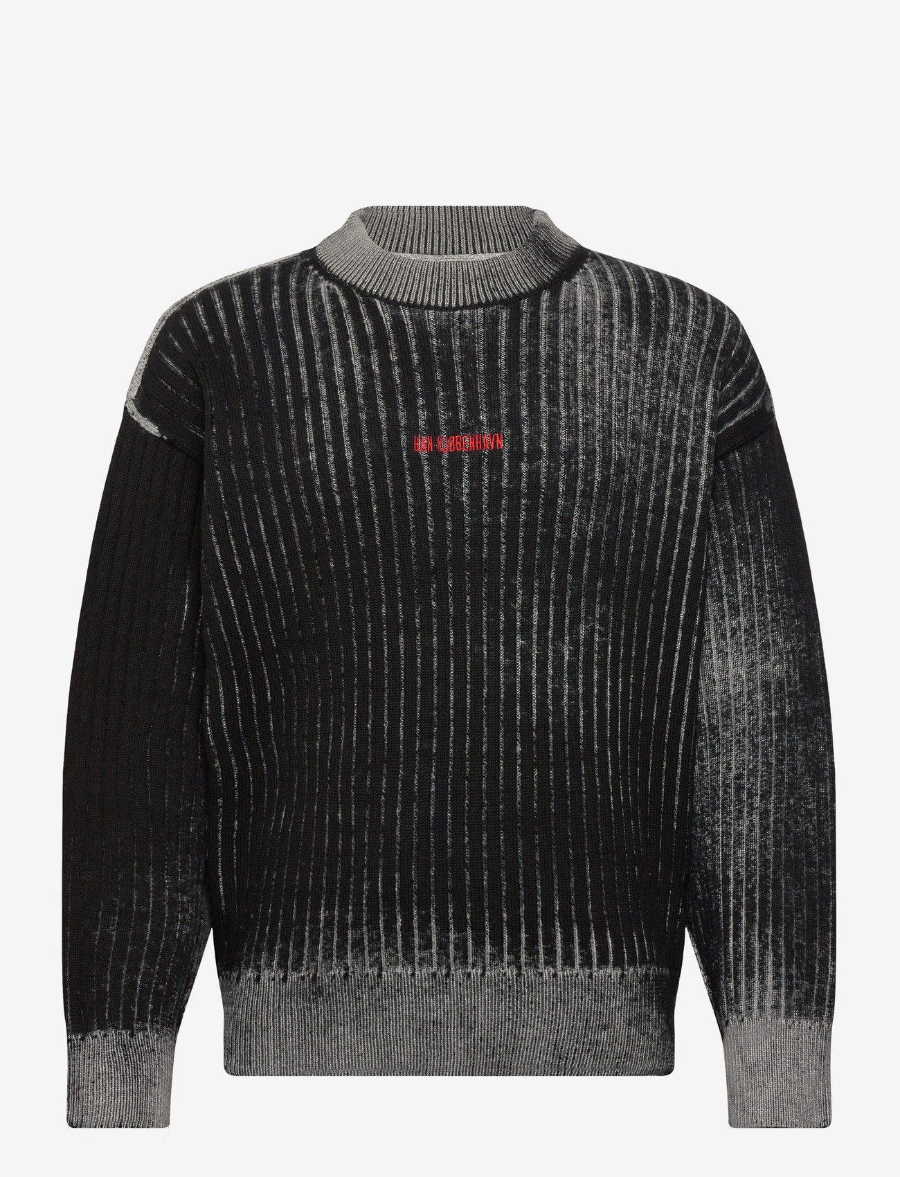 HAN Kjøbenhavn - Printed Rib Knit - polokrage - dark grey/ black - 1