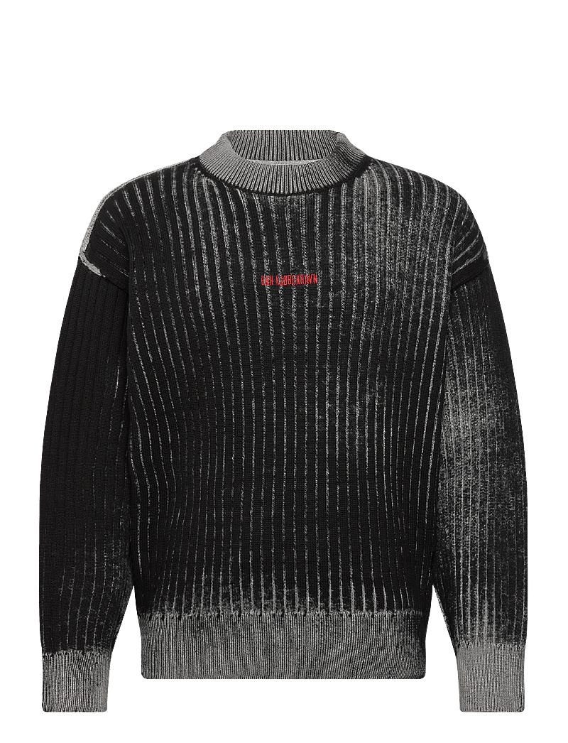 HAN Kjøbenhavn - Printed Rib Knit - polokrage - dark grey/ black - 1
