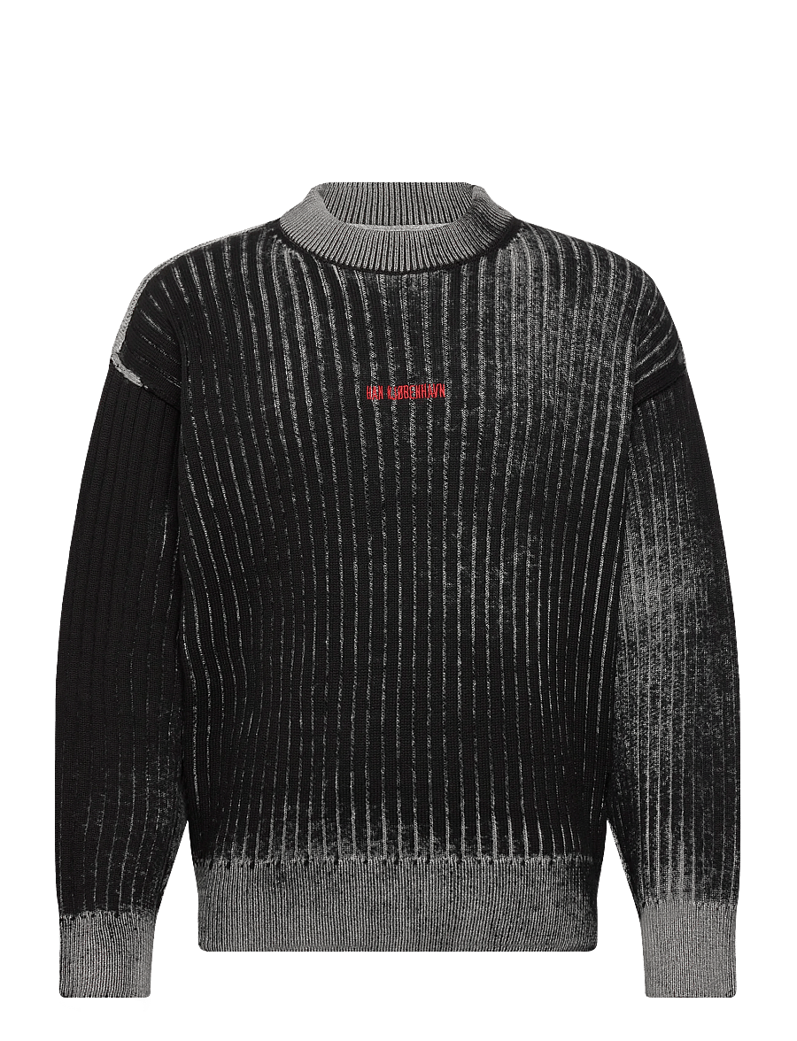 HAN Kjøbenhavn - Printed Rib Knit - dark grey/ black - 1
