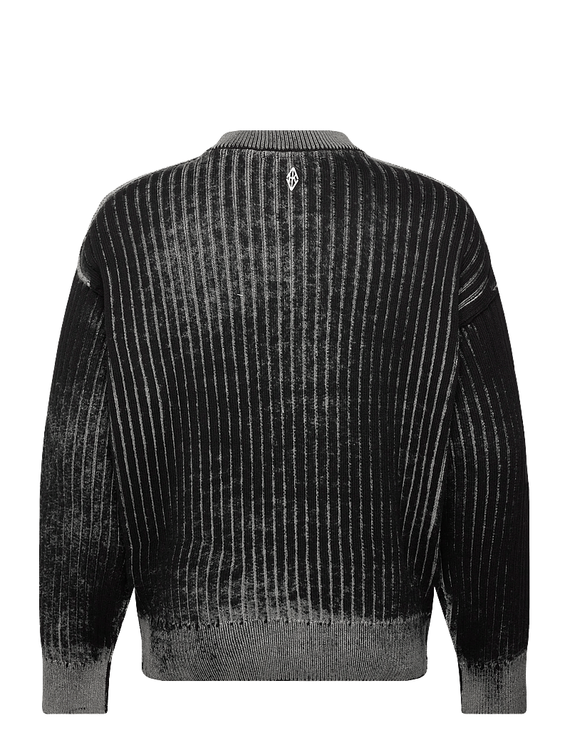 HAN Kjøbenhavn - Printed Rib Knit - polokrage - dark grey/ black - 2