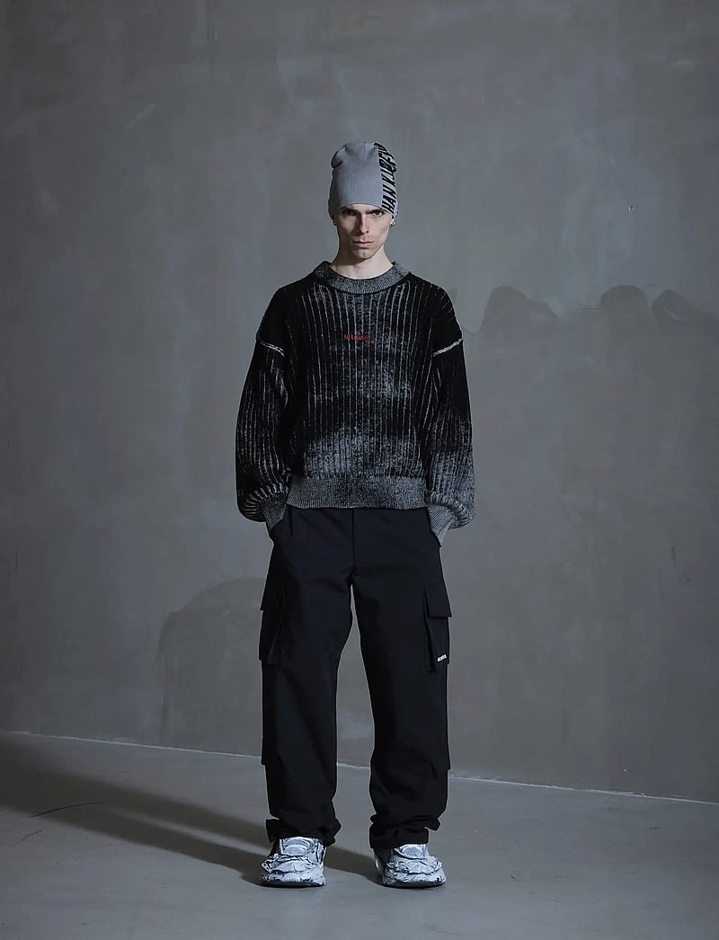 HAN Kjøbenhavn - Printed Rib Knit - polokrage - dark grey/ black - 0