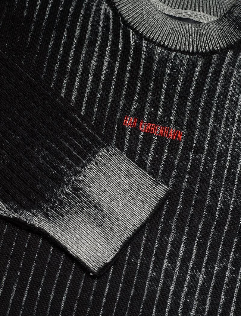 HAN Kjøbenhavn - Printed Rib Knit - polokrage - dark grey/ black - 3