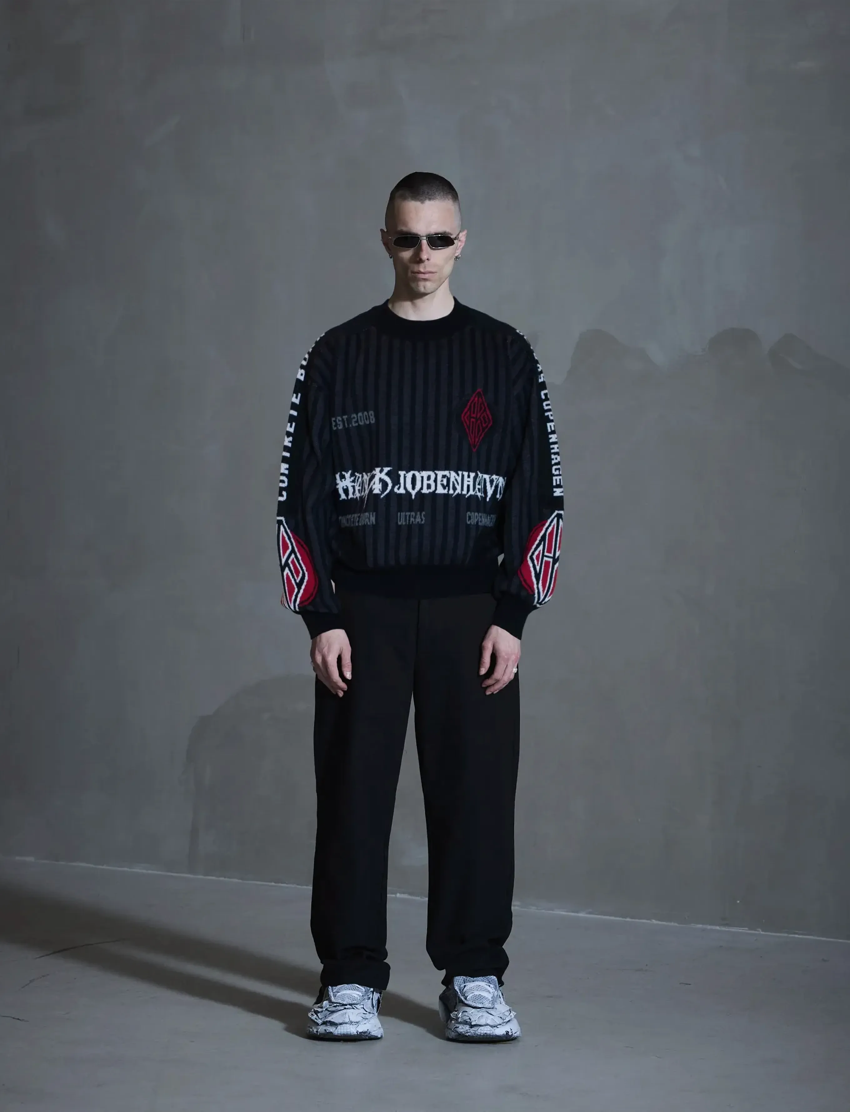 HAN Kjøbenhavn Football Knit Sweater, Mænd, Fodbold Striktrøje, Sort, Str: L
