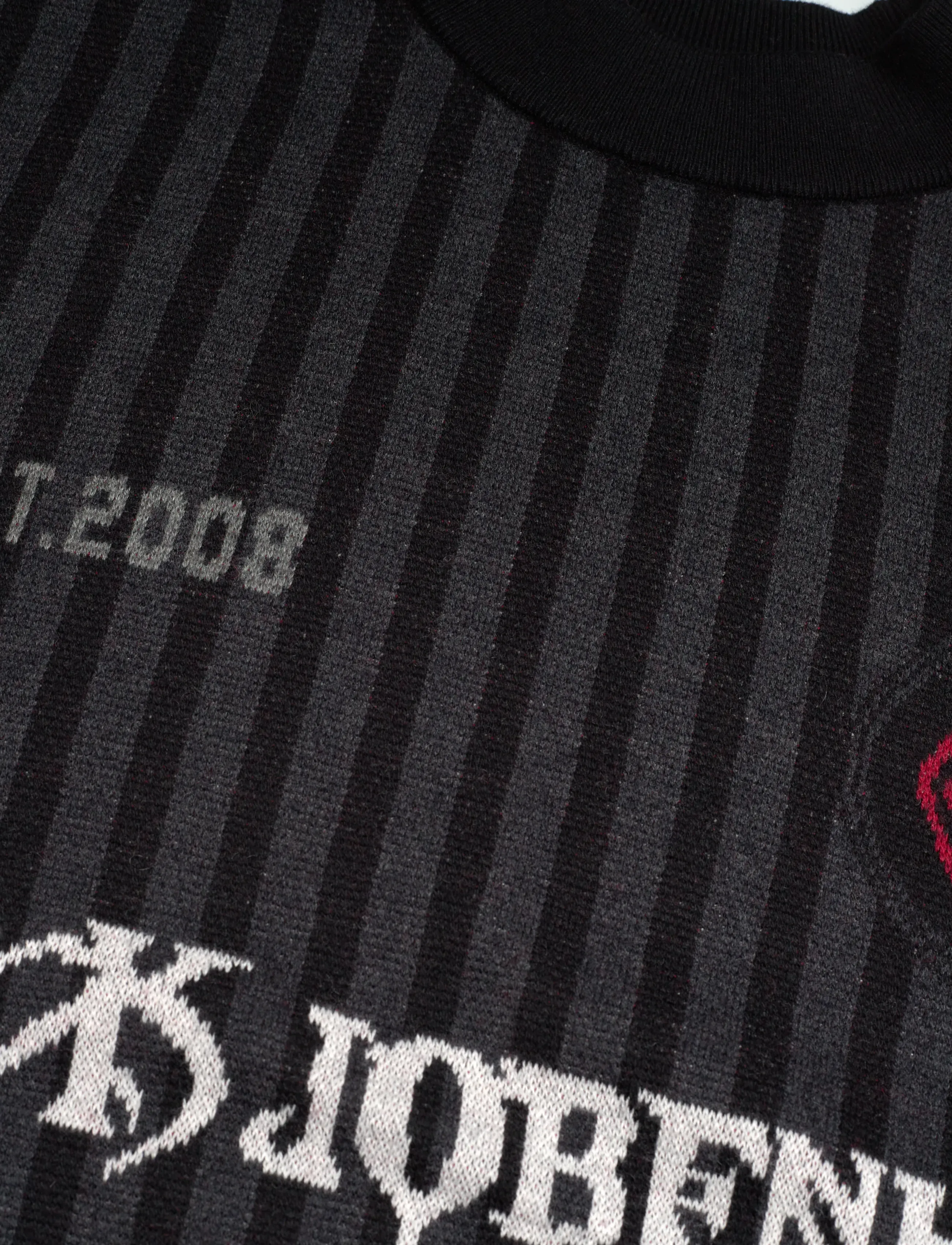HAN Kjøbenhavn - Football Knit Sweater - pulls col rond - black/grey - 3