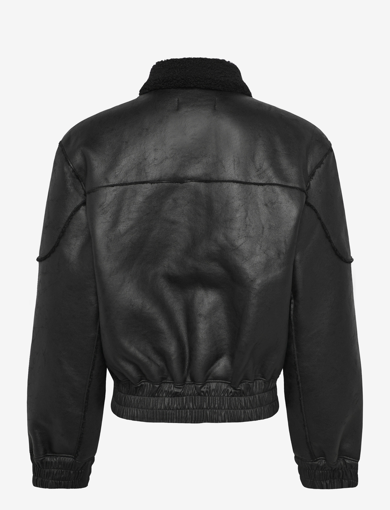 HAN Kjøbenhavn - Faux Shearling Boxy Jacket - vestes de printemps - black - 2