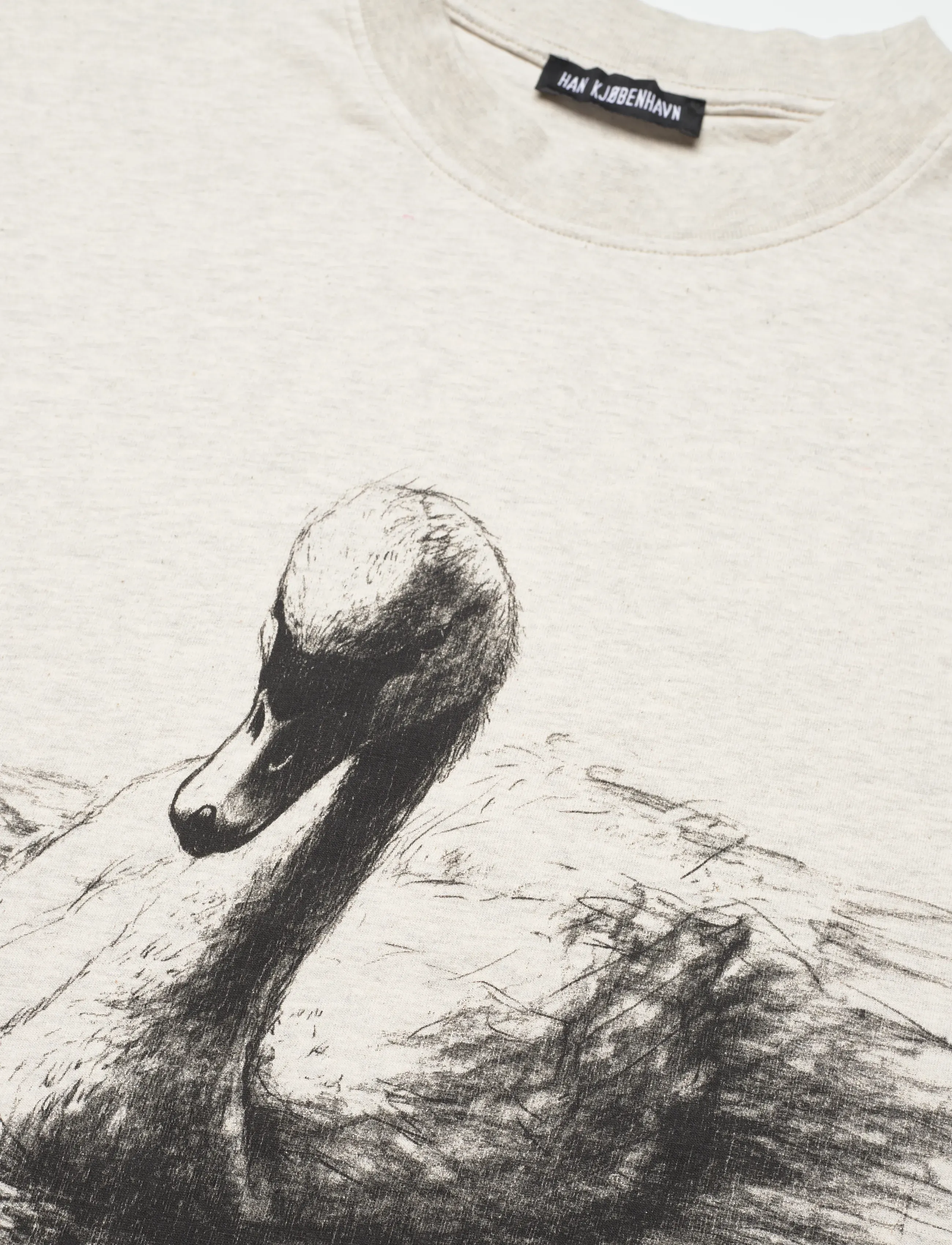 HAN Kjøbenhavn - HK Swan Oversized Tee - kortærmede t-shirts - light grey melange - 5