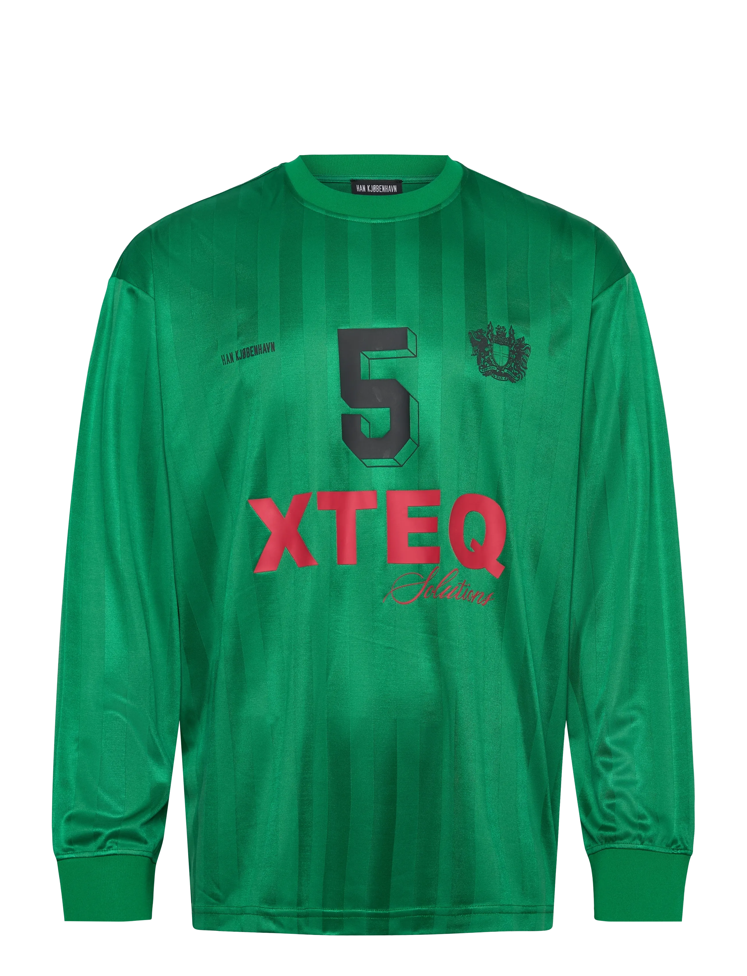 HAN KJØBENHAVN Printed Football Lange Ärmel Grün - XXL - Herren