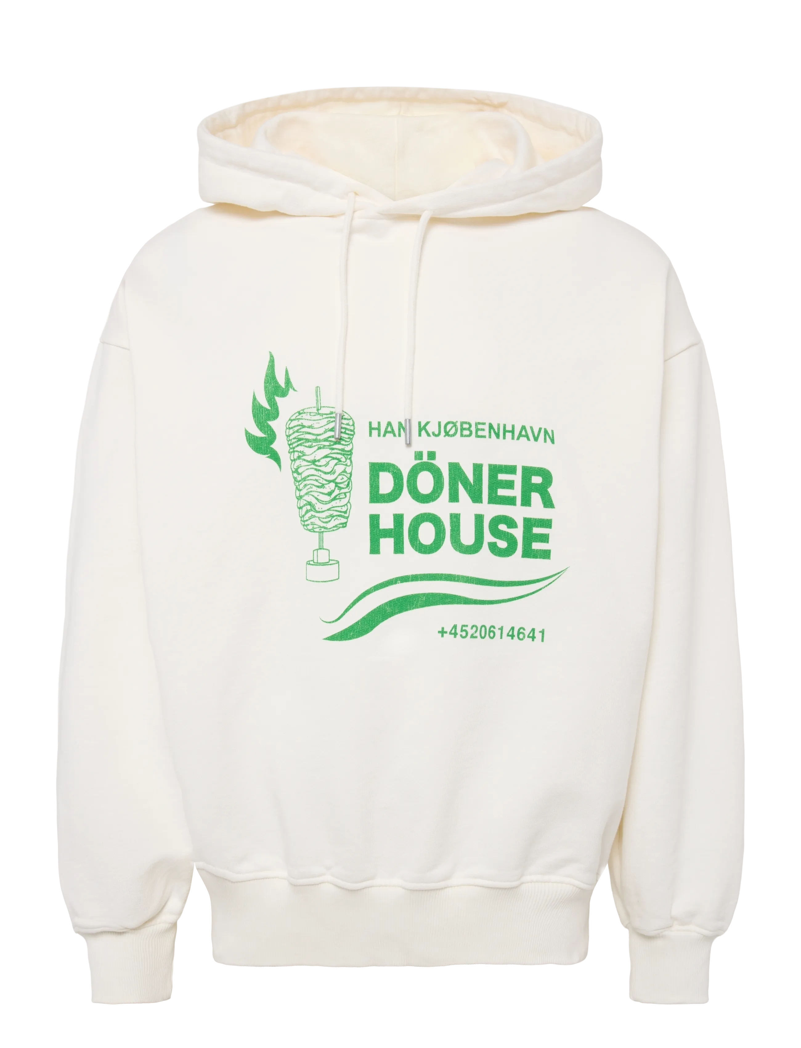 HAN KJØBENHAVN Döner House Oversized Hoodie Cream - S - Herren
