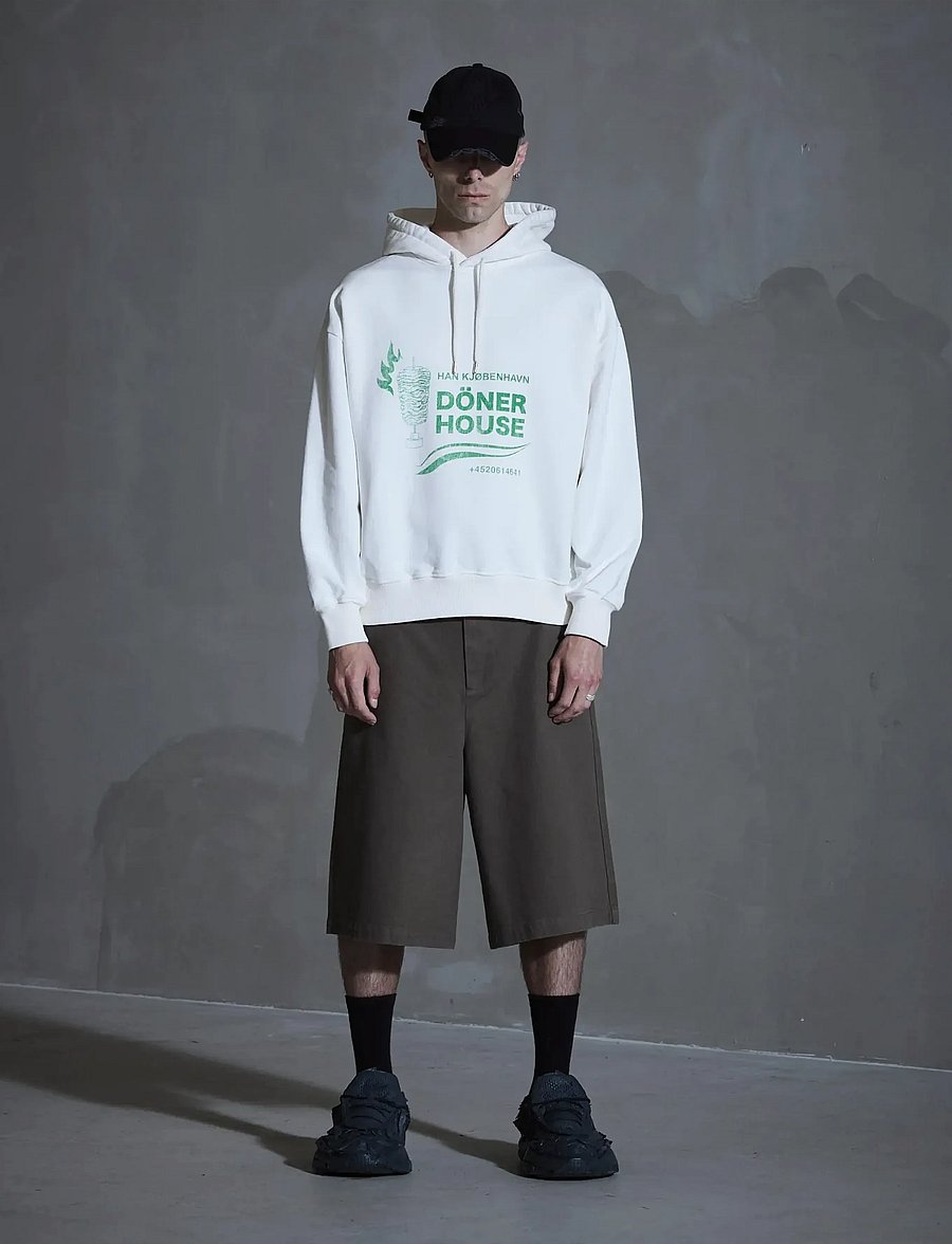 HAN Kjøbenhavn - Döner House Oversized Hoodie - hættetrøjer - off white - 0