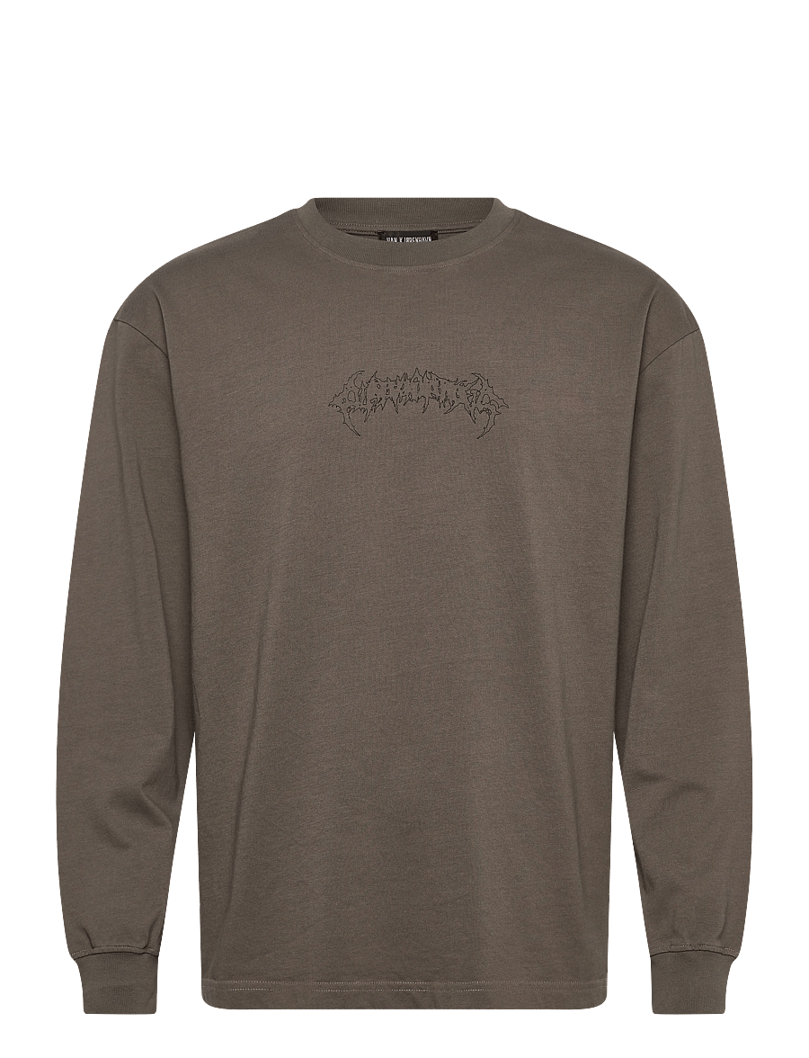 HAN Kjøbenhavn - Love Corp Long Sleeve - langærmede t-shirts - dusty brown - 1