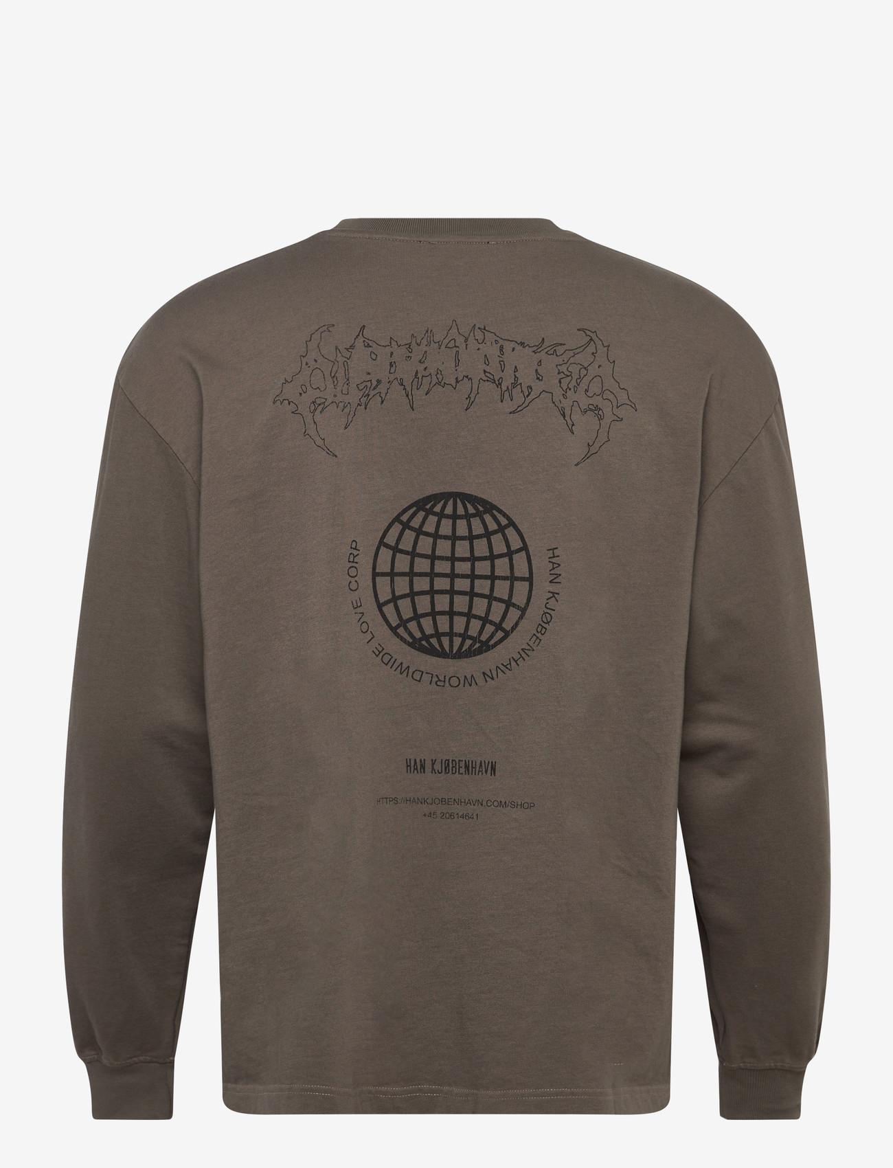 HAN Kjøbenhavn - Love Corp Long Sleeve - t-shirts - dusty brown - 2