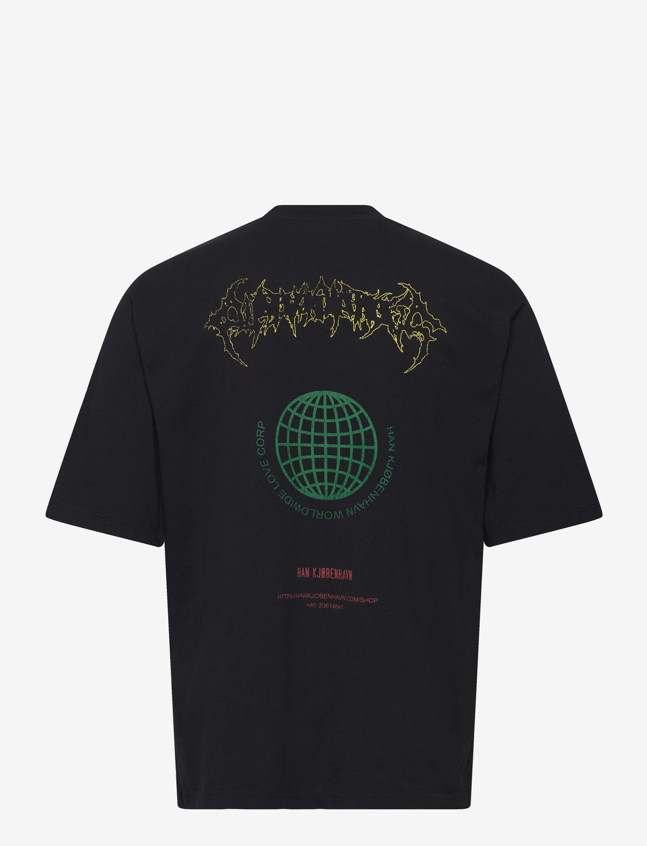 HAN Kjøbenhavn - Love Corp Oversized Tee - t-shirts - black - 1