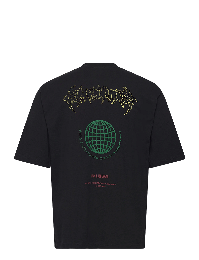 HAN Kjøbenhavn - Love Corp Oversized Tee - t-shirts - black - 1