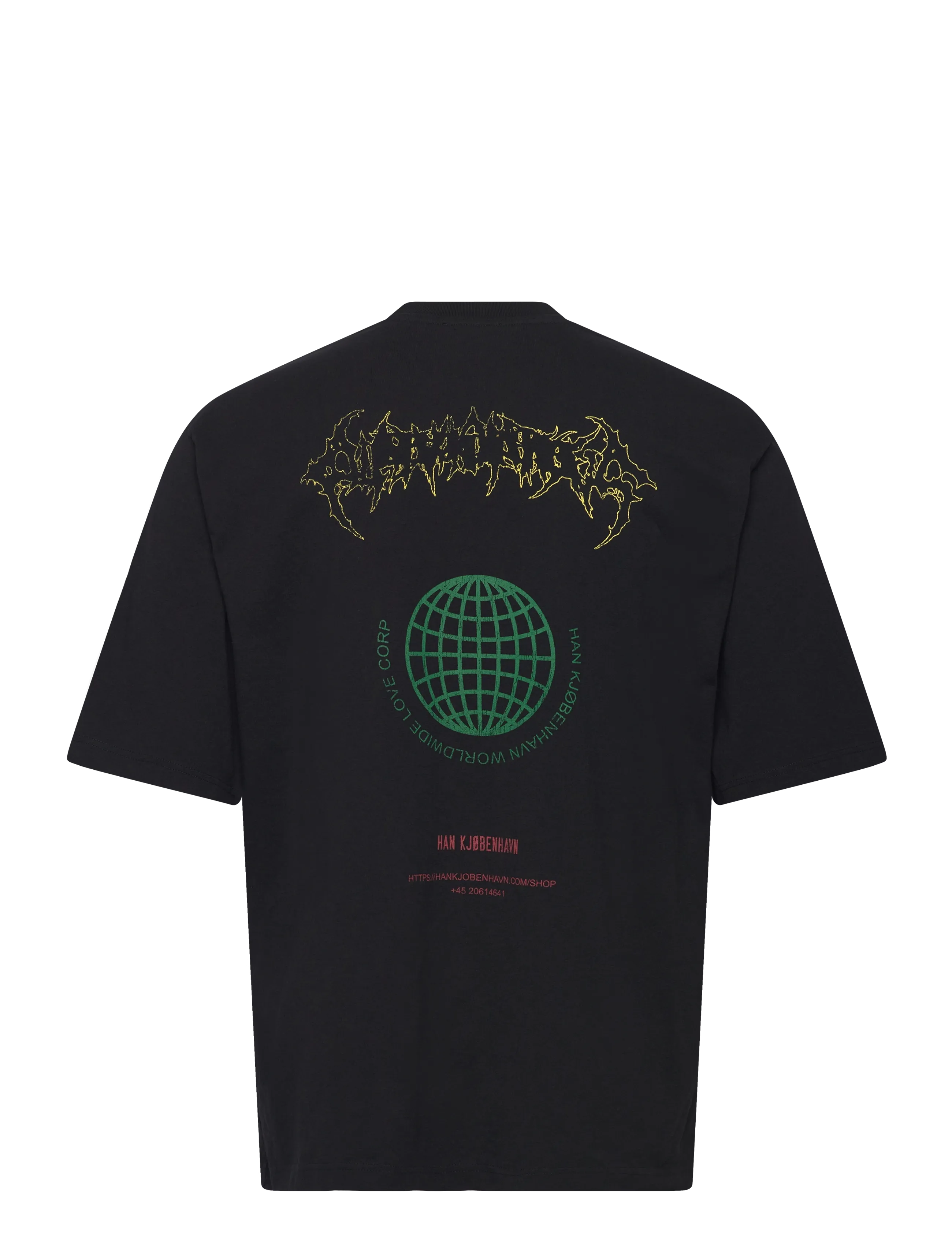 HAN Kjøbenhavn - Love Corp Oversized Tee - kortærmede t-shirts - black - 2