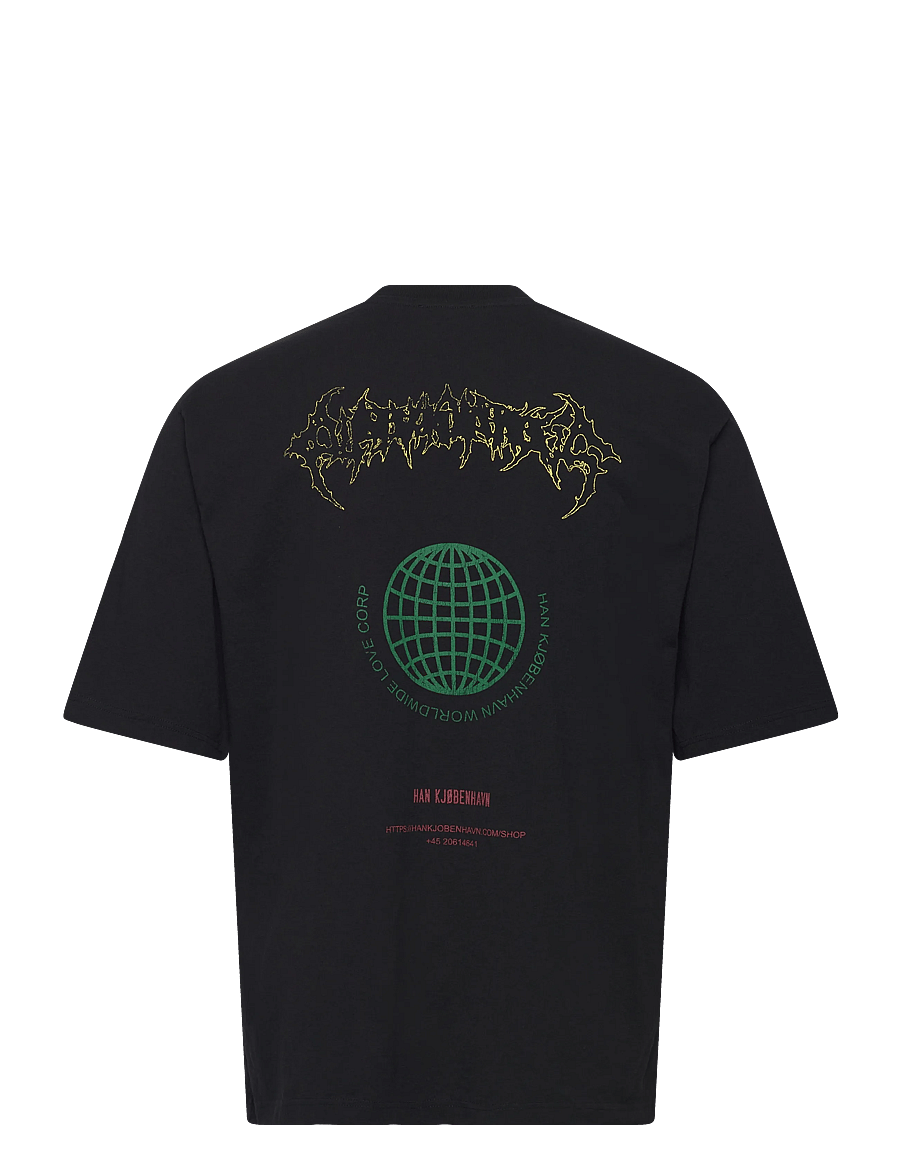 HAN Kjøbenhavn - Love Corp Oversized Tee - t-krekli ar īsām piedurknēm - black - 2
