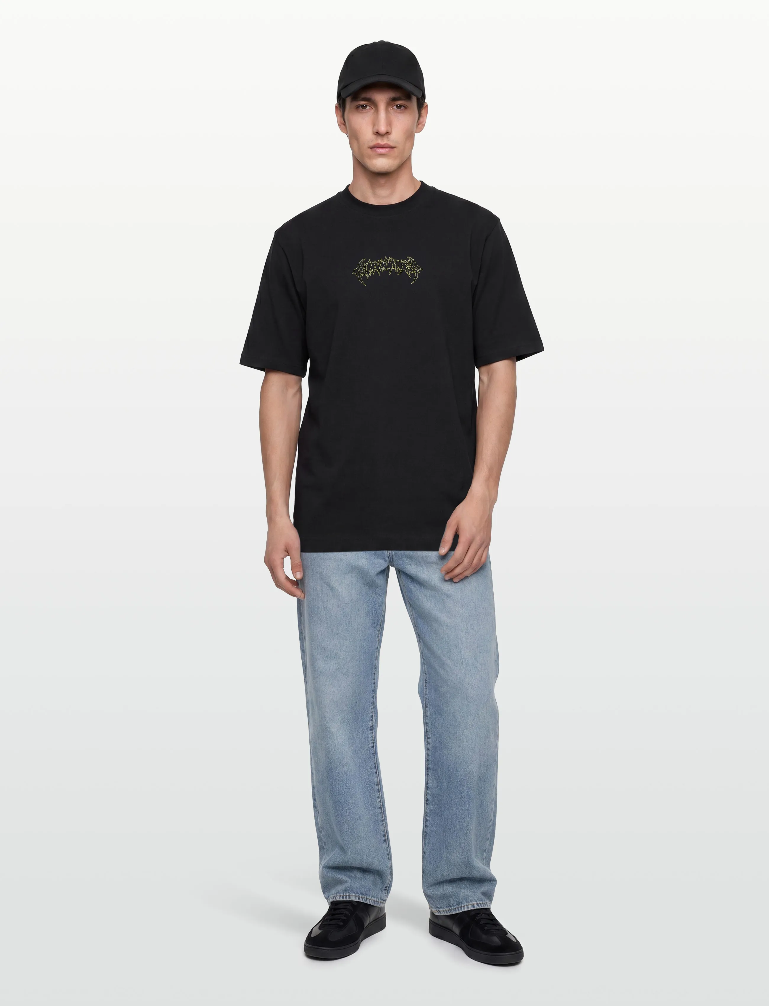 HAN Kjøbenhavn Love Corp Oversized Tee - Krótki rękaw - BLACK / black