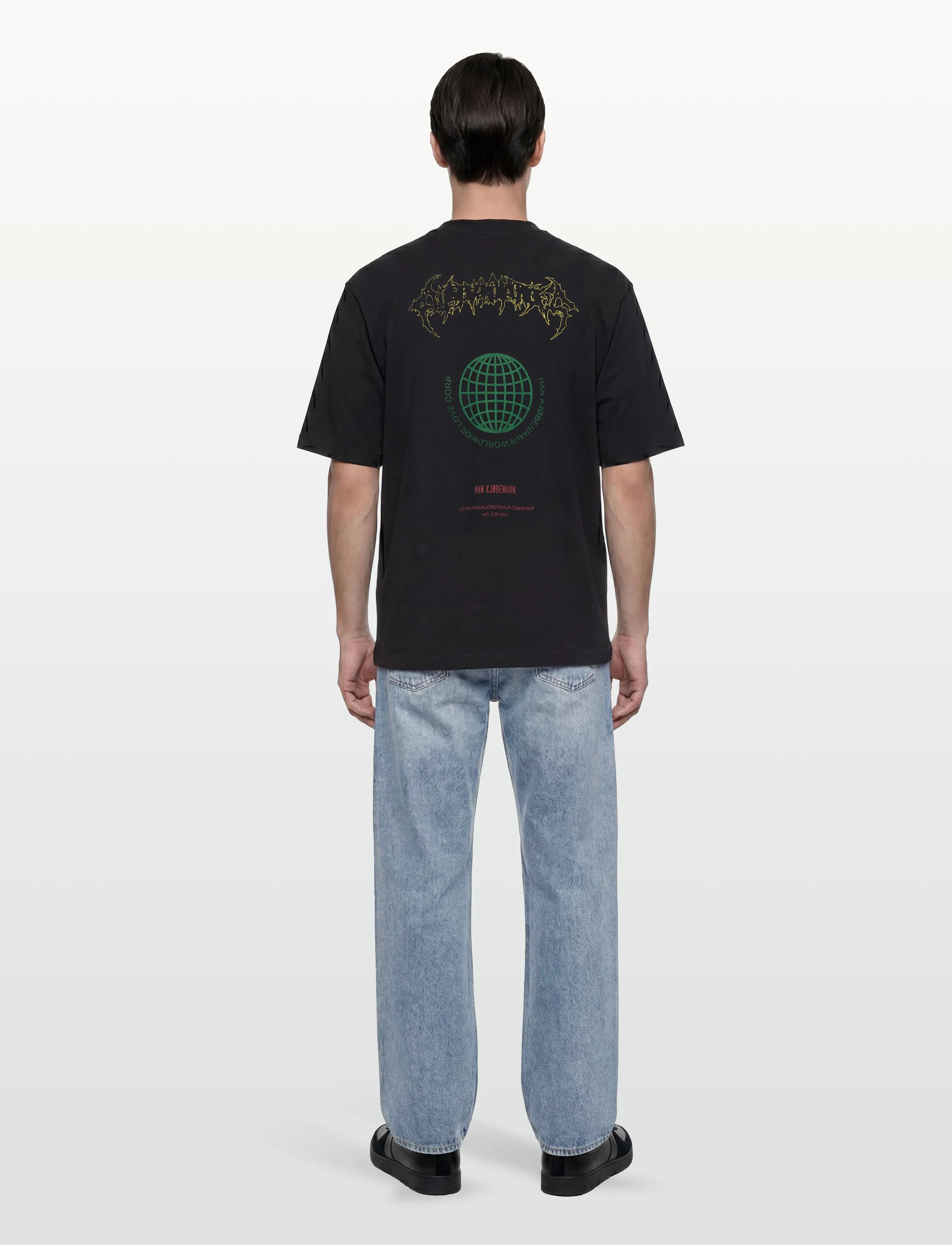 HAN Kjøbenhavn - Love Corp Oversized Tee - kortærmede t-shirts - black - 4
