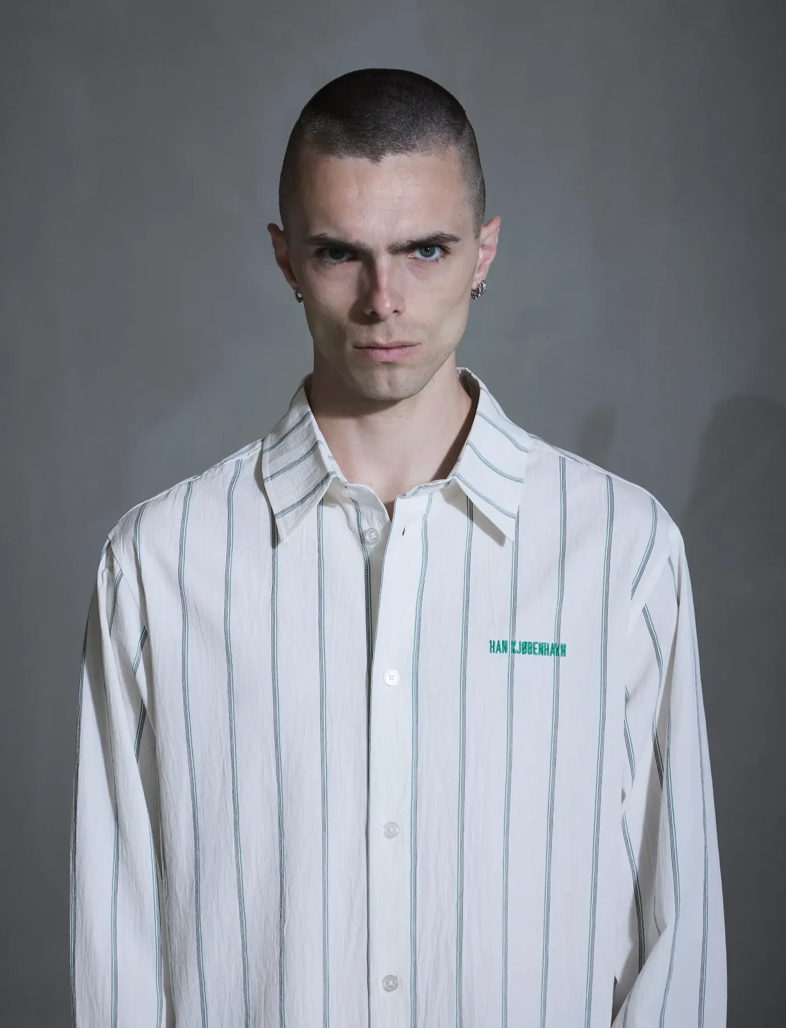 HAN Kjøbenhavn - Retro Striped Shirt - laisvalaikio marškiniai - off white - 4