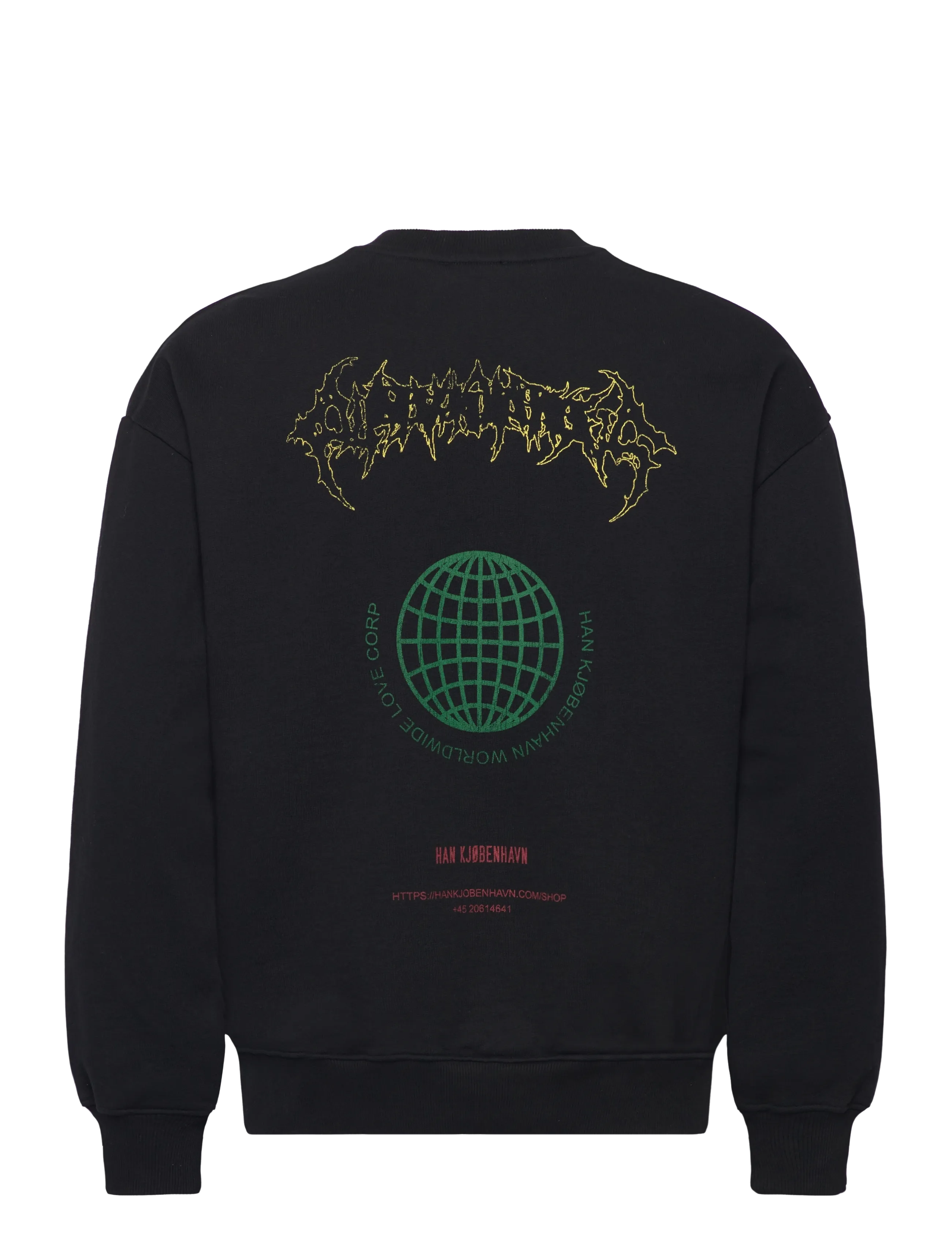 HAN Kjøbenhavn - Love Corp Oversized Crewneck - medvilniniai megztiniai - black - 2