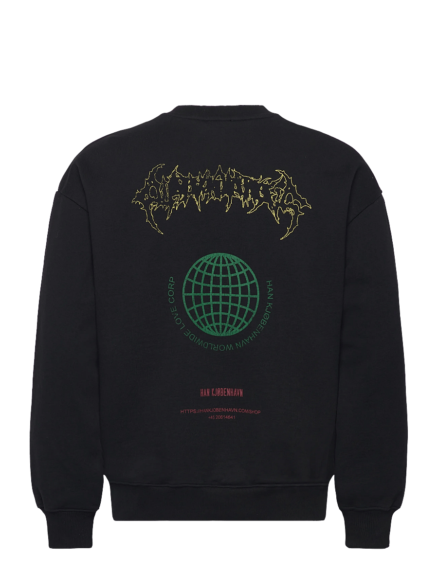 HAN Kjøbenhavn - Love Corp Oversized Crewneck - sweatshirts - black - 2