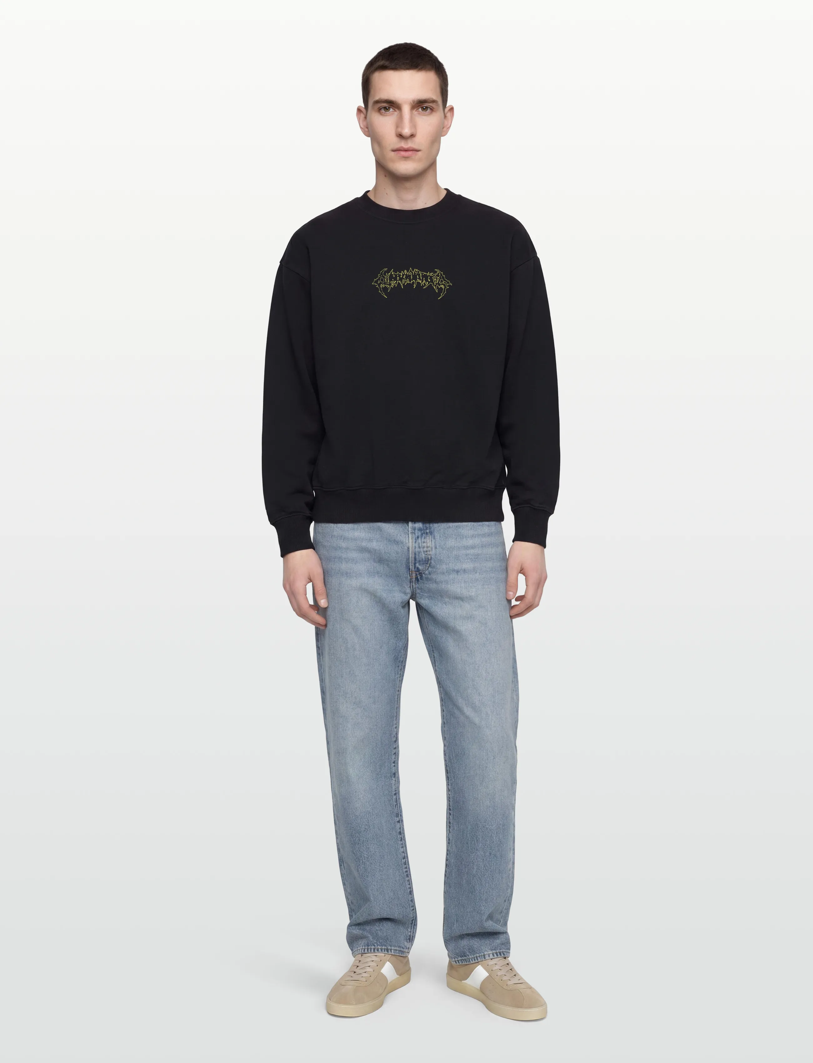HAN Kjøbenhavn Love Corp Oversized Crewneck - Sweatshirts - BLACK / black