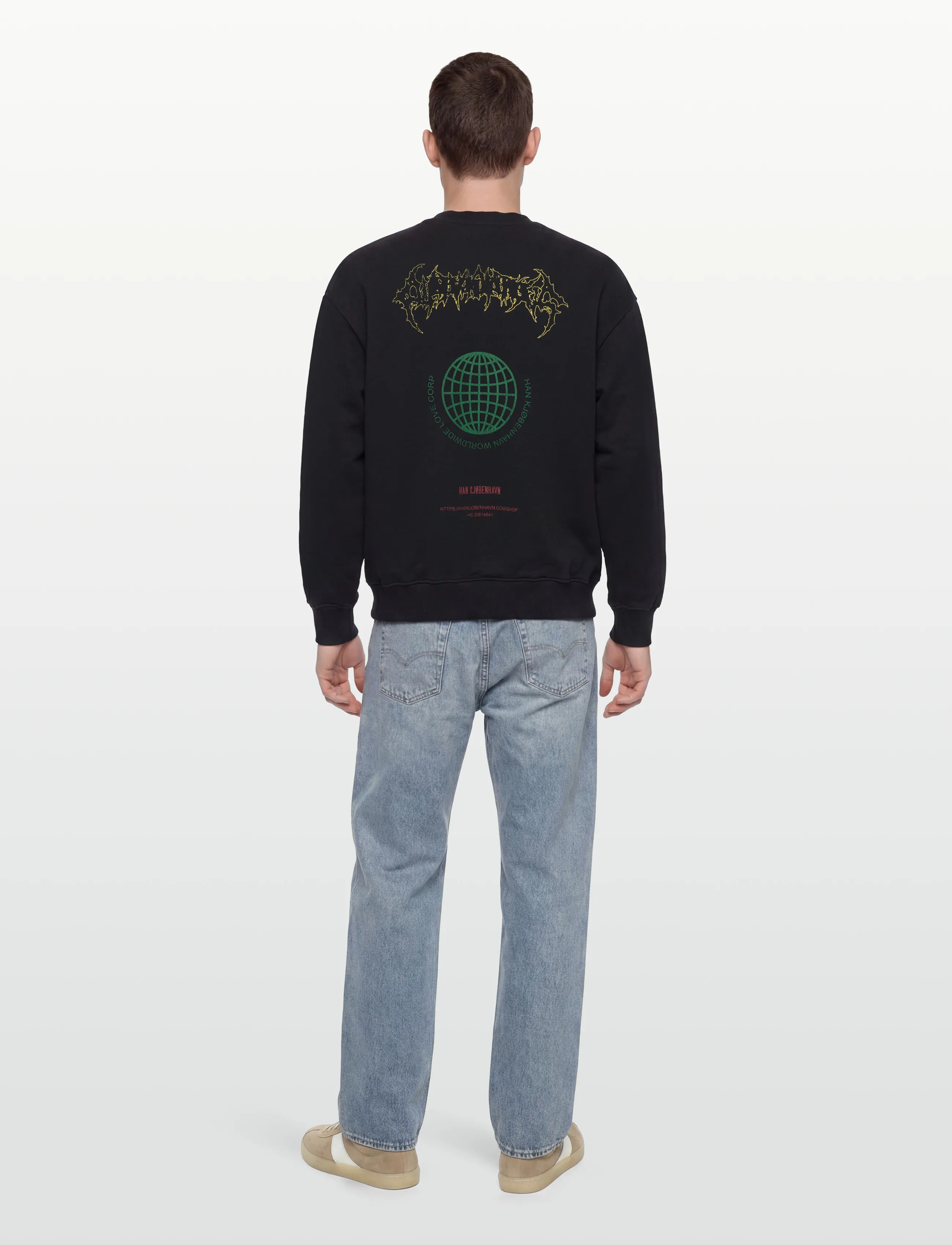 HAN Kjøbenhavn - Love Corp Oversized Crewneck - medvilniniai megztiniai - black - 4