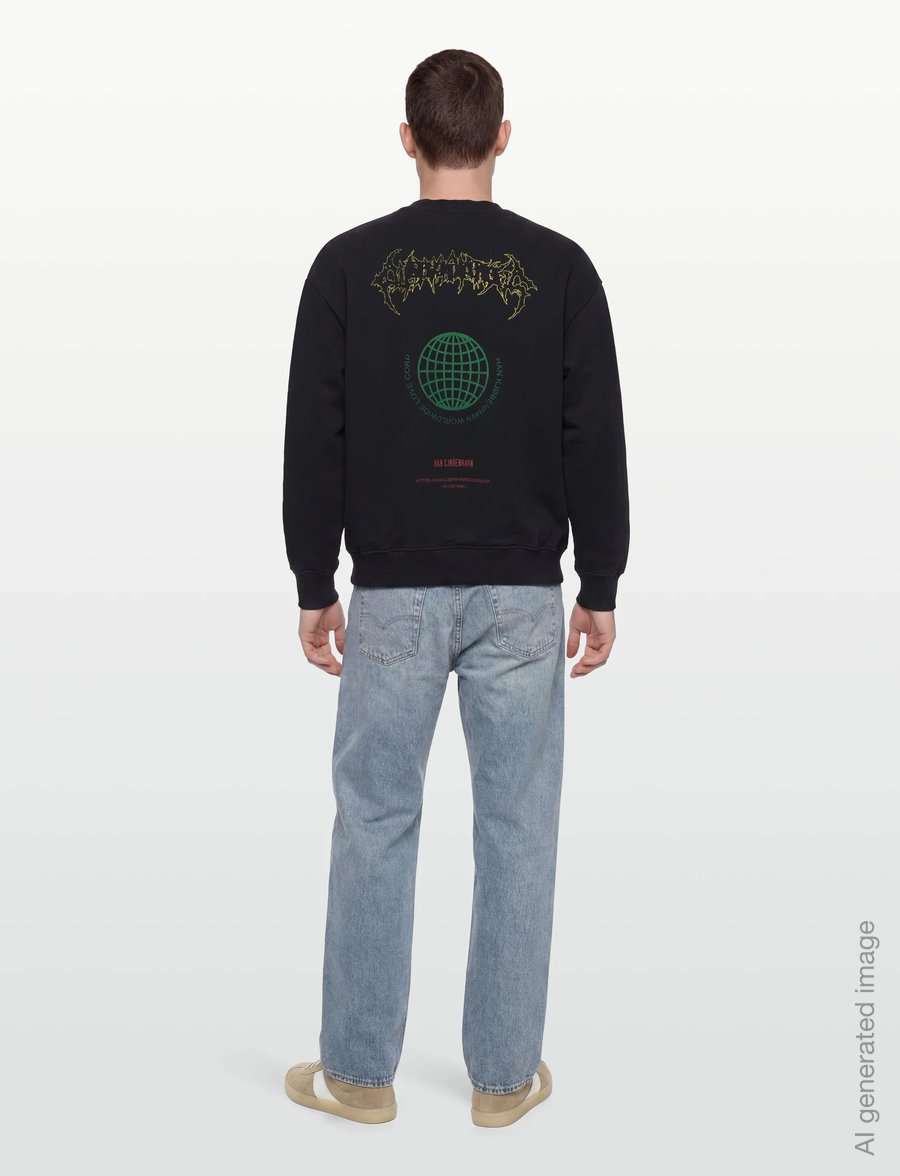 HAN Kjøbenhavn - Love Corp Oversized Crewneck - sweatshirts - black - 4