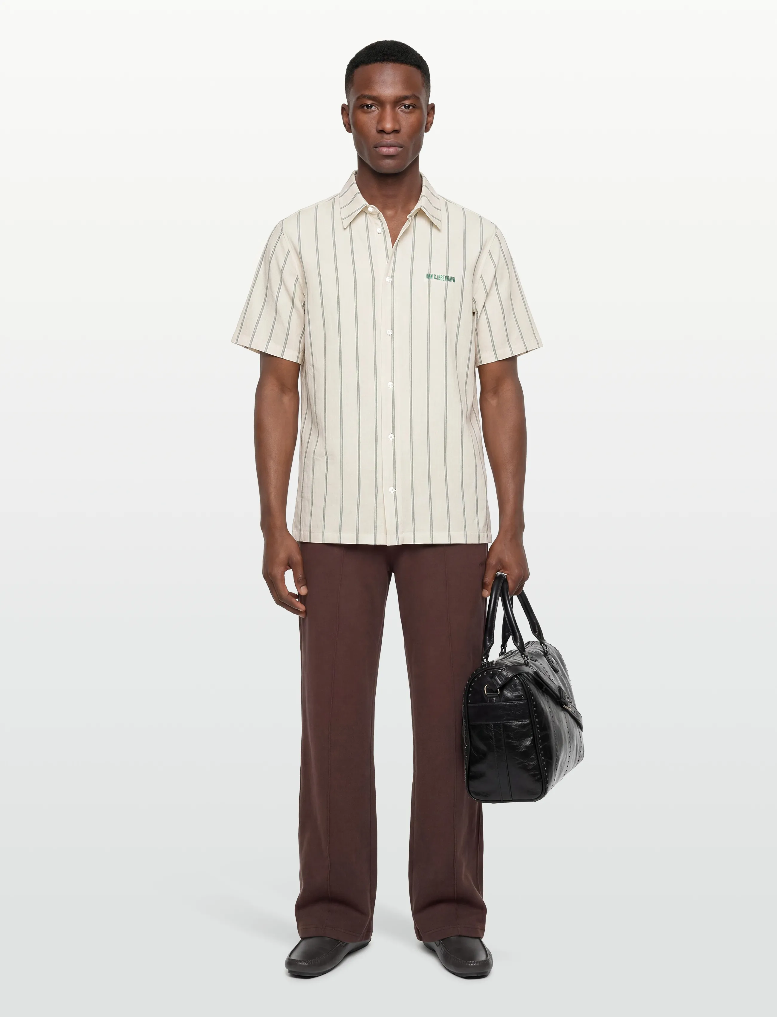 HAN Kjøbenhavn Retro Short Sleeve Shirt, XL, Shirts, Grün - Casual Männerswear
