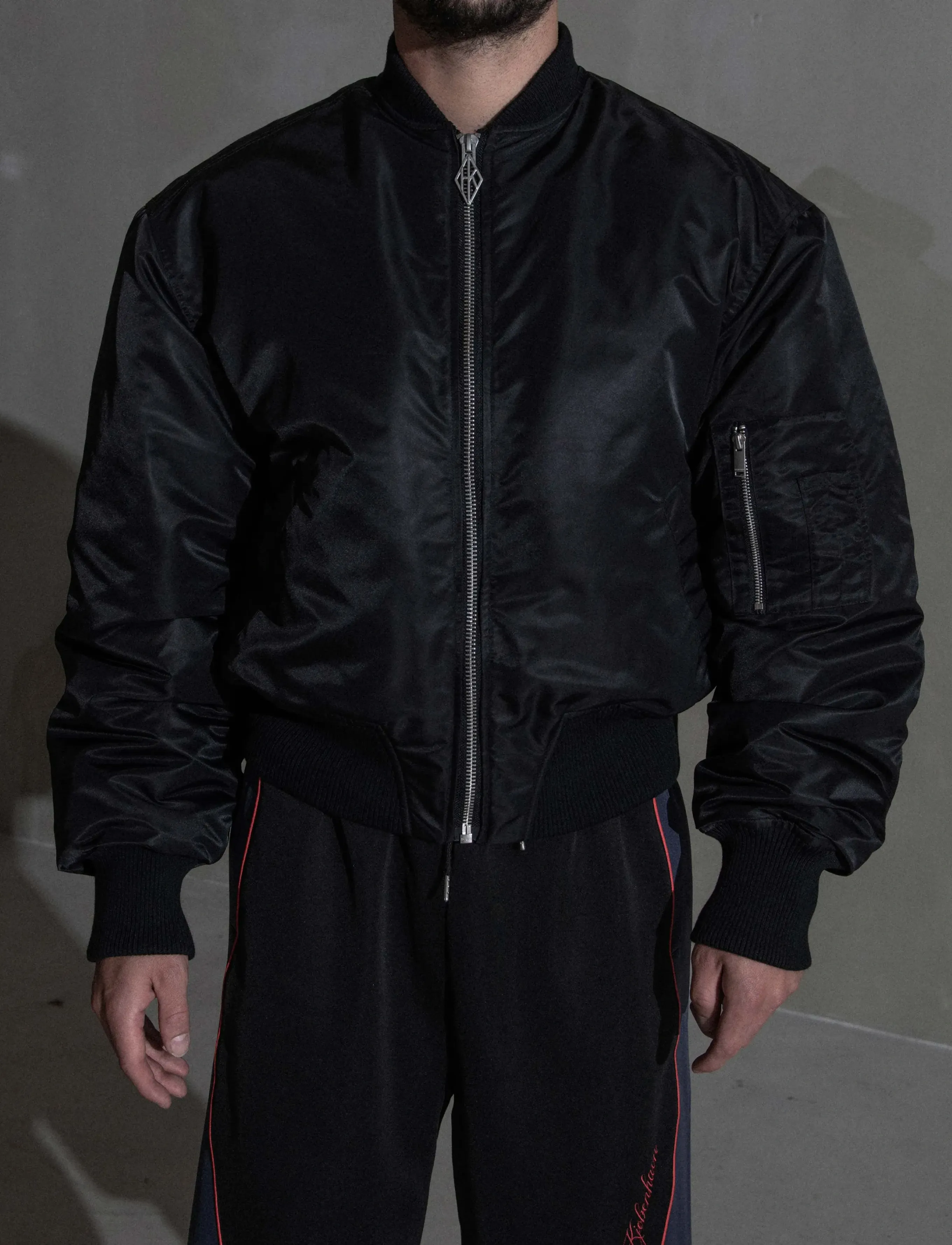 HAN Kjøbenhavn Hk Bomber Jacket, L, Jackets, Schwarz - Männerswear