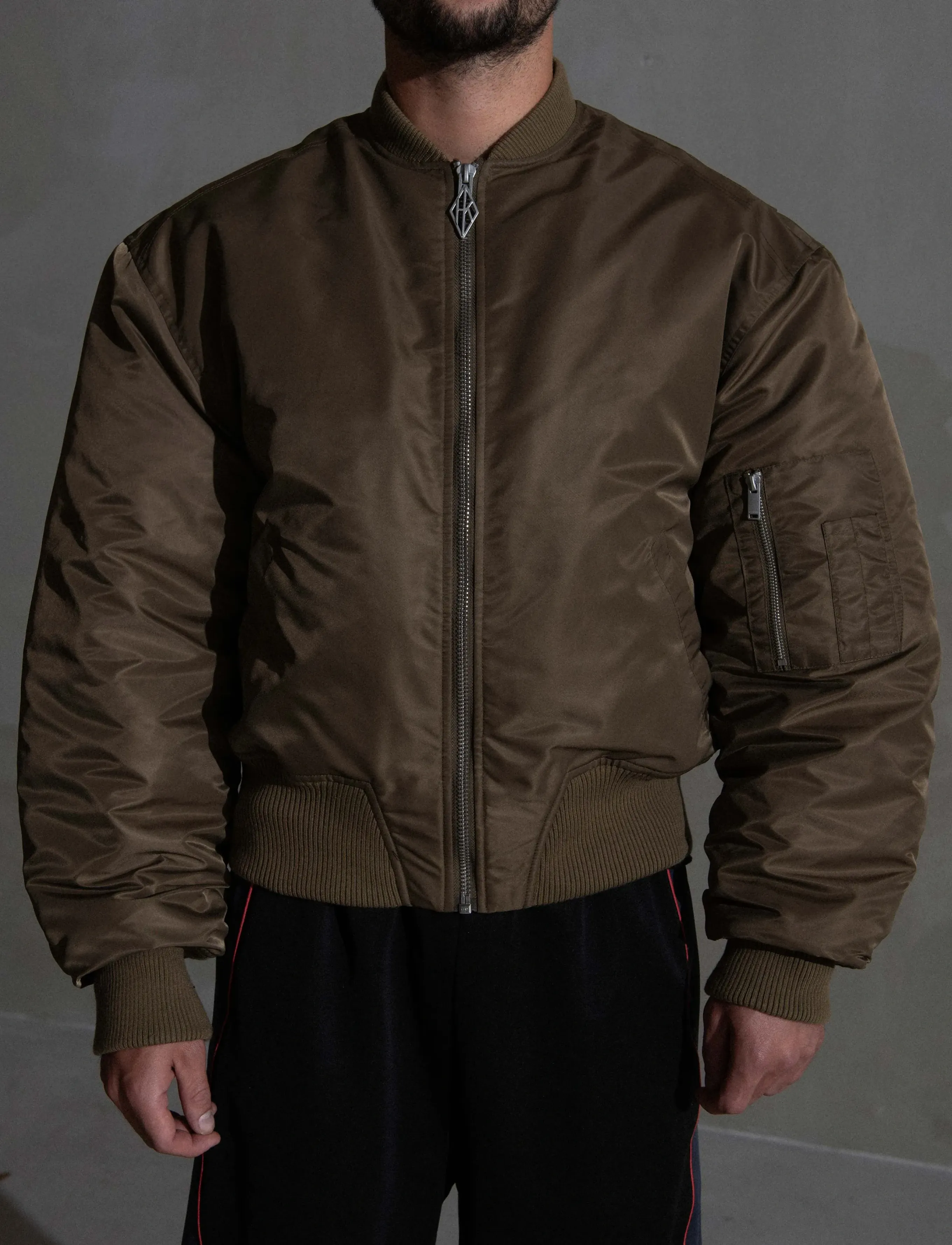 HAN Kjøbenhavn Hk Bomber Jacket, M, Jackets, Braun - Männerswear