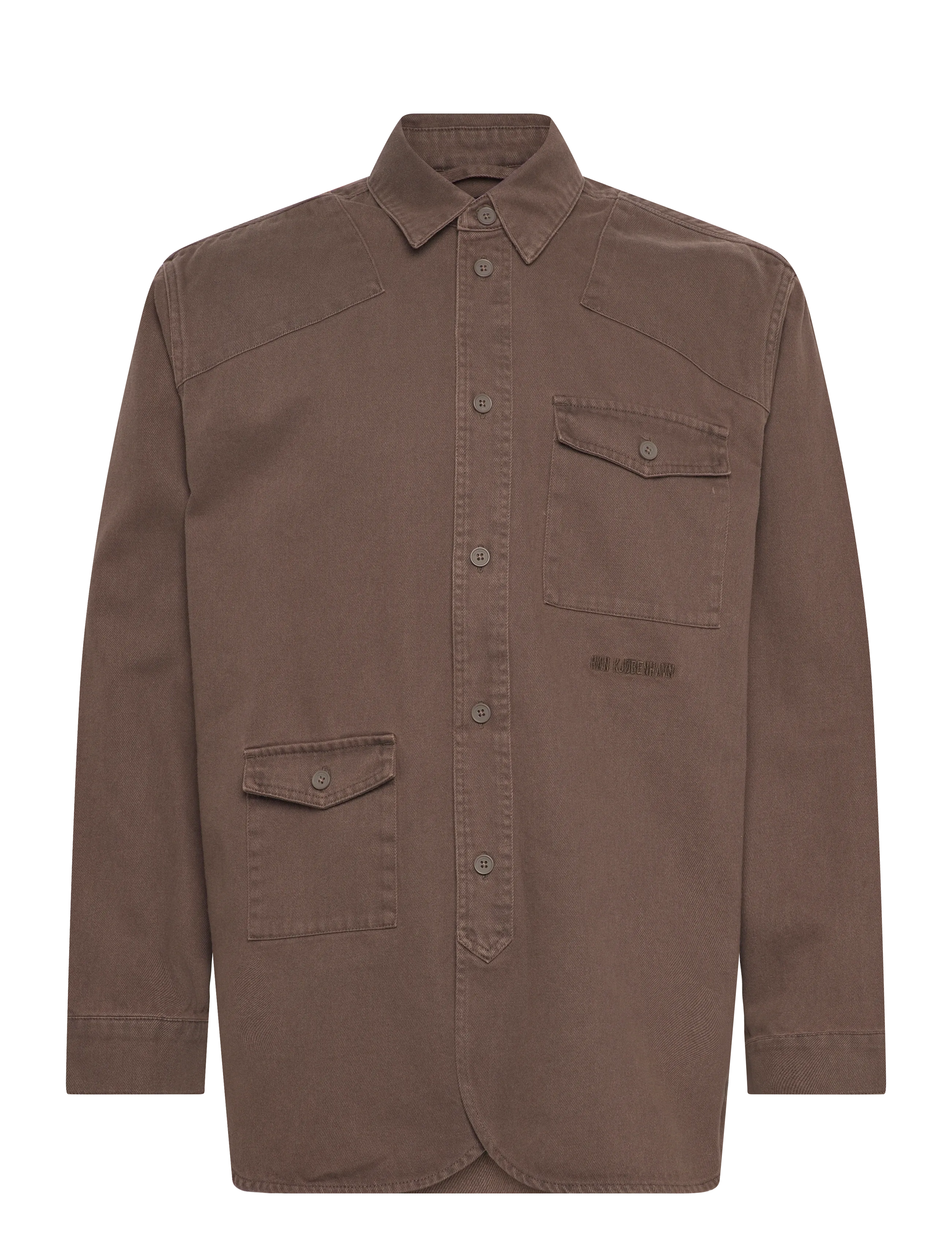 HAN KJØBENHAVN Utility Washed Overshirt Braun - 50 - Herren