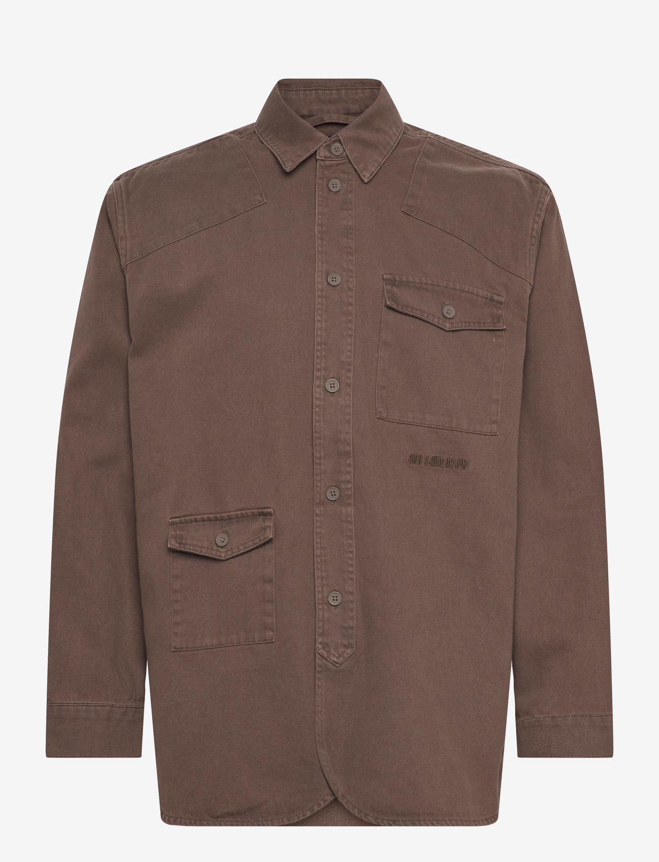 HAN Kjøbenhavn - Utility Washed Overshirt - wool jackets - dusty brown - 1