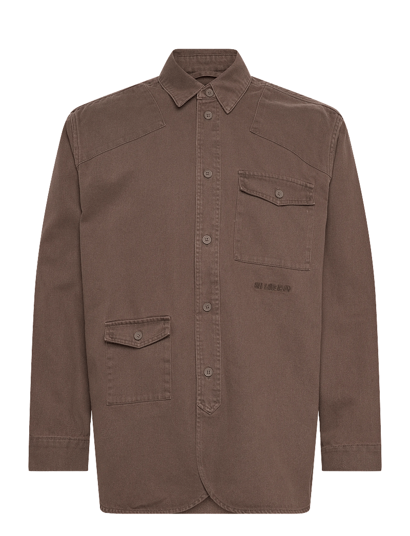 HAN Kjøbenhavn - Utility Washed Overshirt - wool jackets - dusty brown - 1