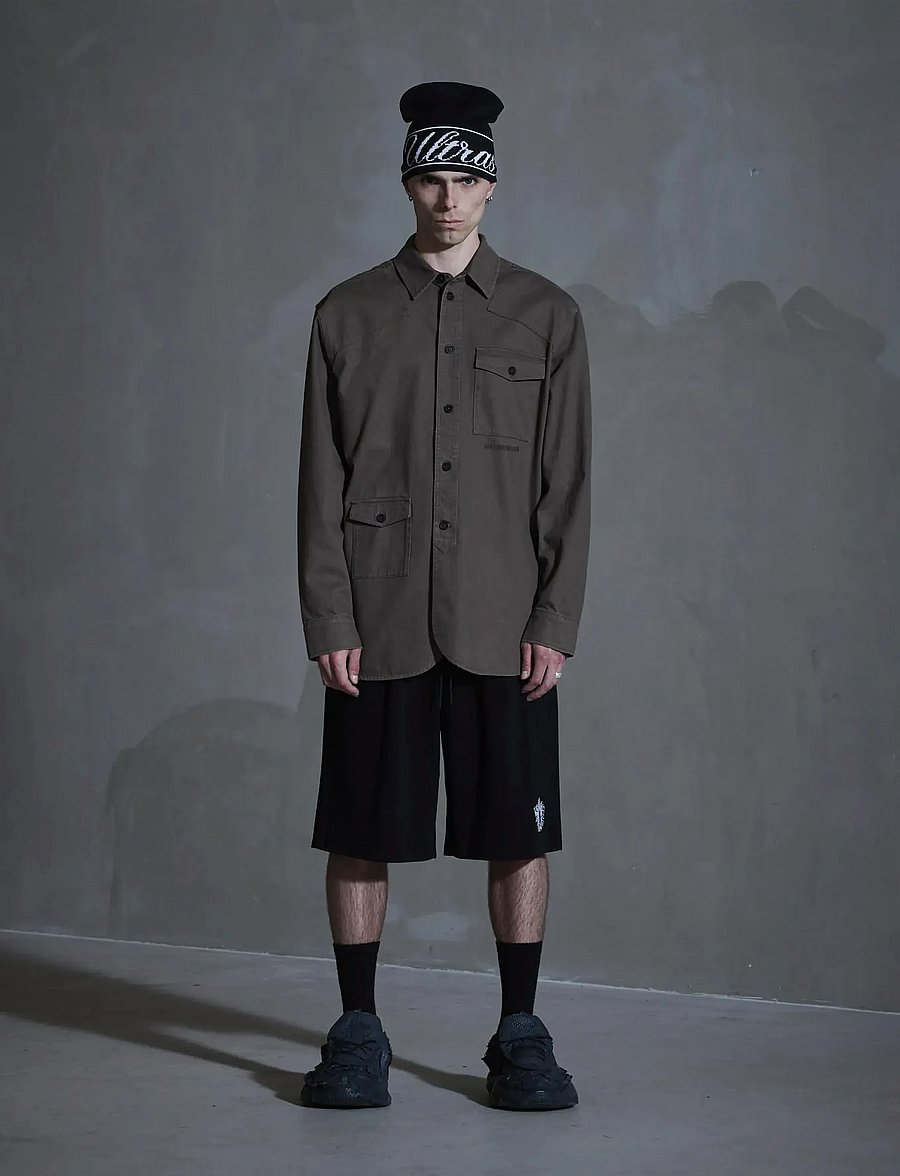 HAN Kjøbenhavn - Utility Washed Overshirt - villased jakid - dusty brown - 0