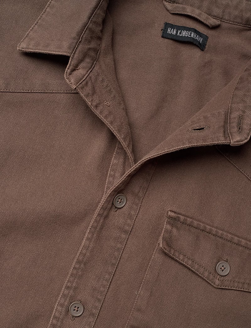 HAN Kjøbenhavn - Utility Washed Overshirt - wool jackets - dusty brown - 4