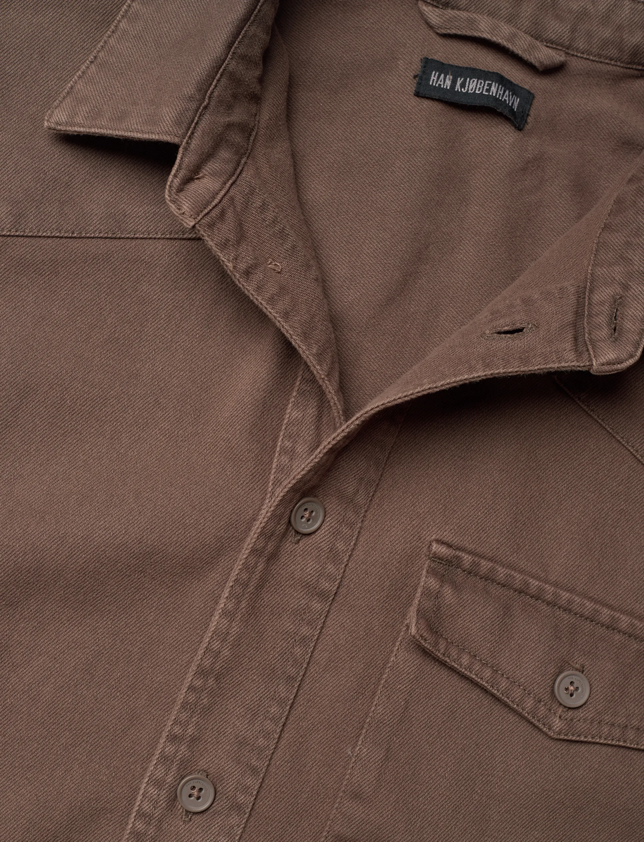 HAN Kjøbenhavn - Utility Washed Overshirt - villased jakid - dusty brown - 4