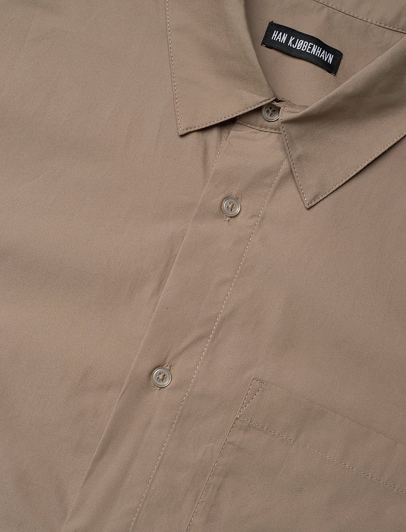 HAN Kjøbenhavn - Script Logo Shirt - basic skjorter - dusty brown - 2