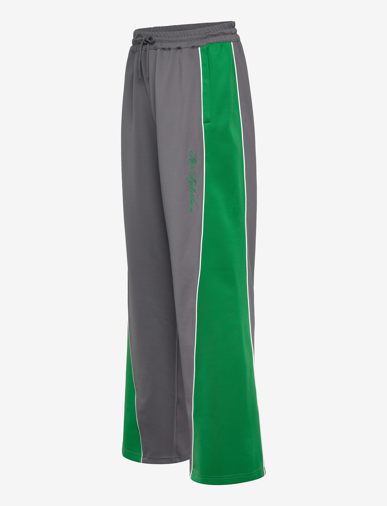 HAN Kjøbenhavn - Training Track Trousers - träningsbyxor - grey/ vibrant green - 4