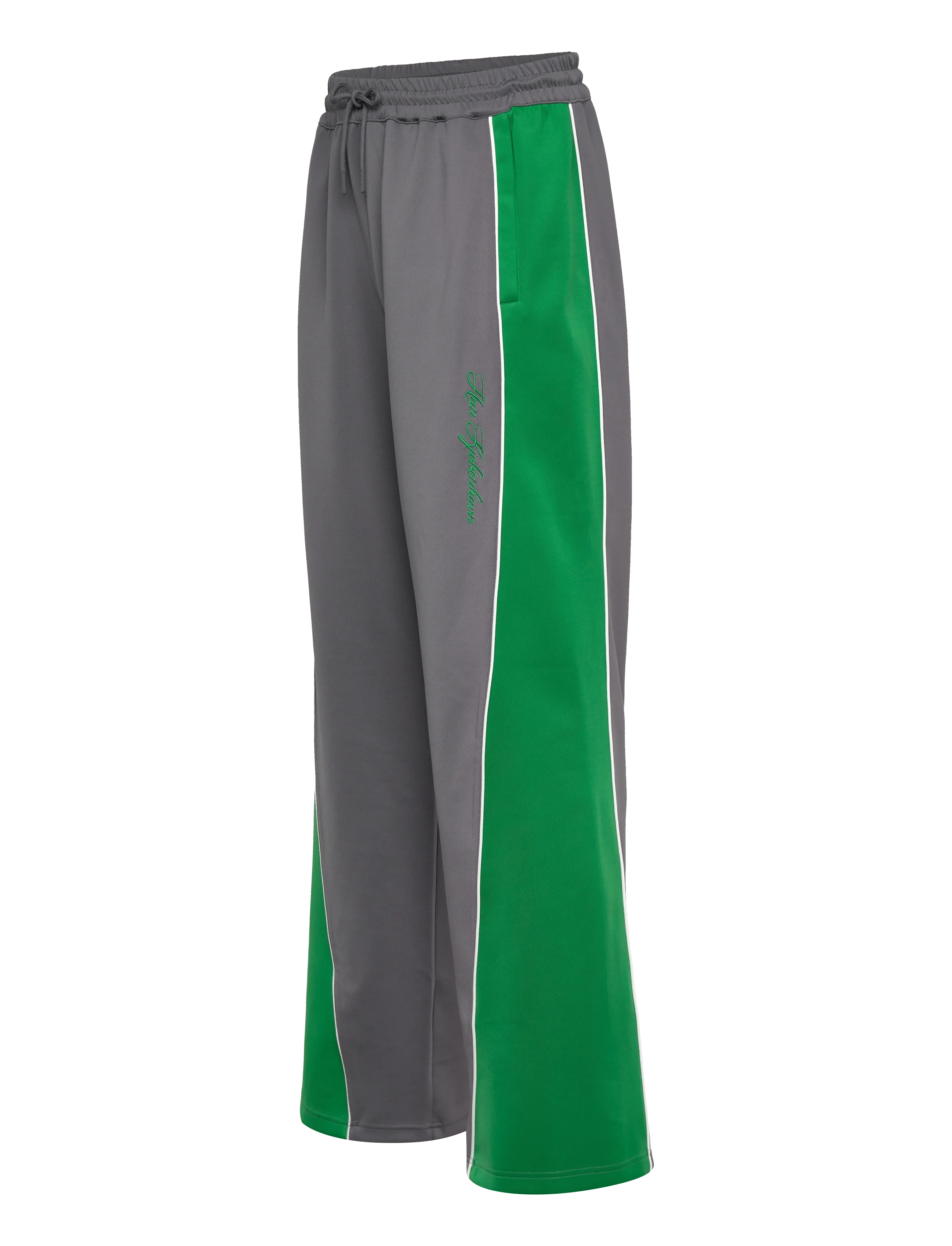HAN Kjøbenhavn - Training Track Trousers - träningsbyxor - grey/ vibrant green - 4