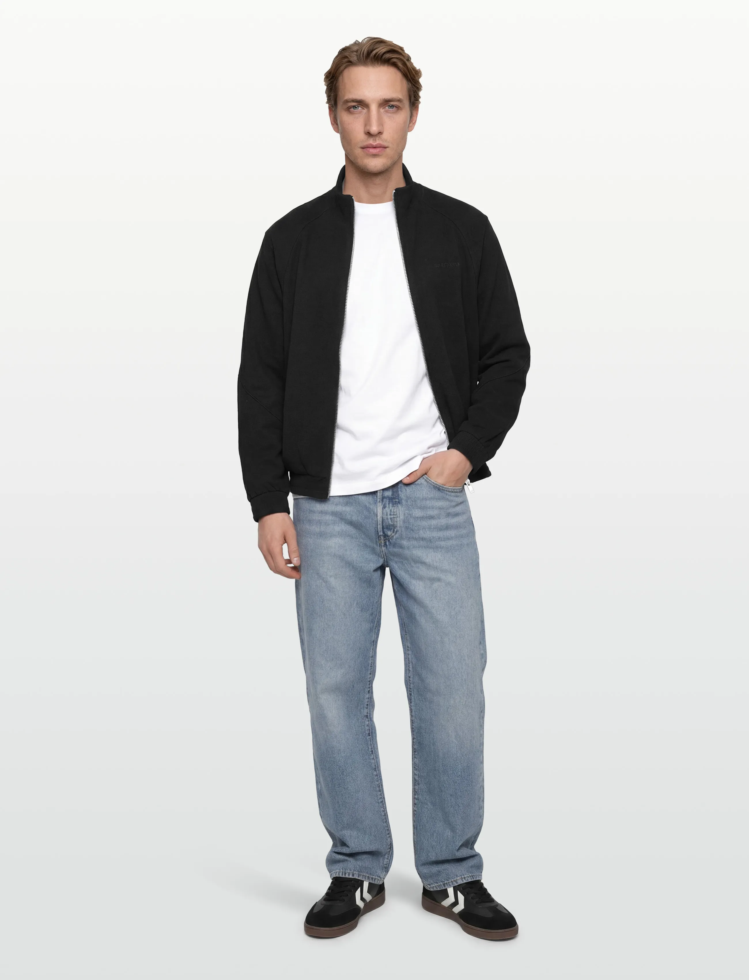 HAN Kjøbenhavn Logo Training Track Jacket, L, Jackets, Schwarz - Bomber Männerswear
