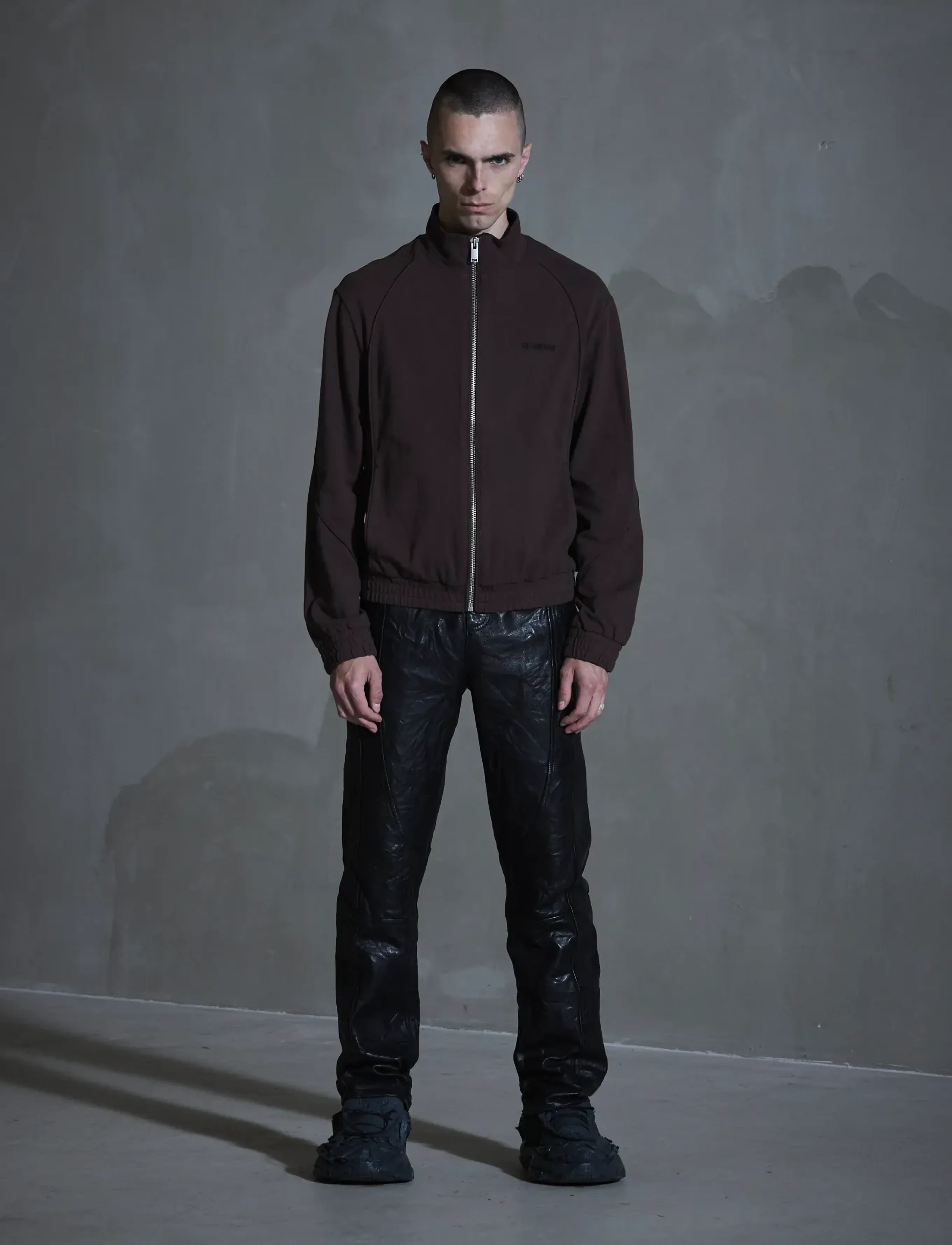 HAN Kjøbenhavn Logo Training Track Jacket - Jacken - DARK BROWN / brown