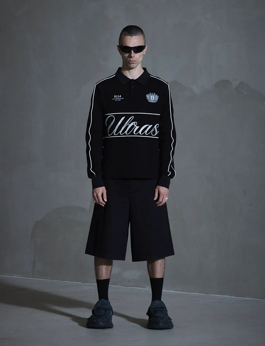HAN Kjøbenhavn - Logo LS Polo Shirt - langærmede poloer - black - 0