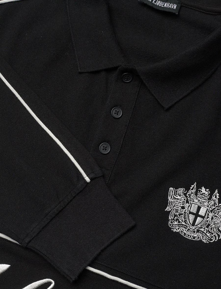 HAN Kjøbenhavn - Logo LS Polo Shirt - langærmede poloer - black - 3