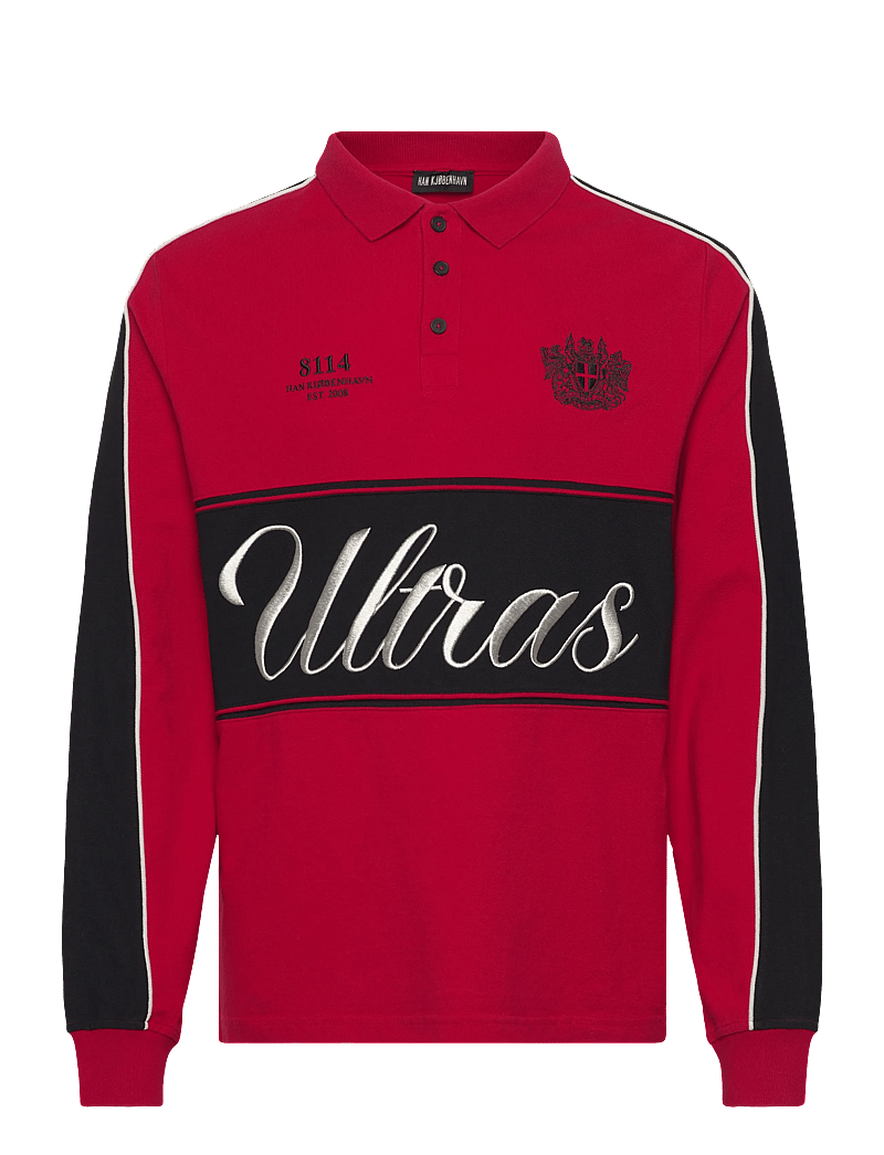 HAN Kjøbenhavn - Logo LS Polo Shirt - långärmade pikéer - red - 0