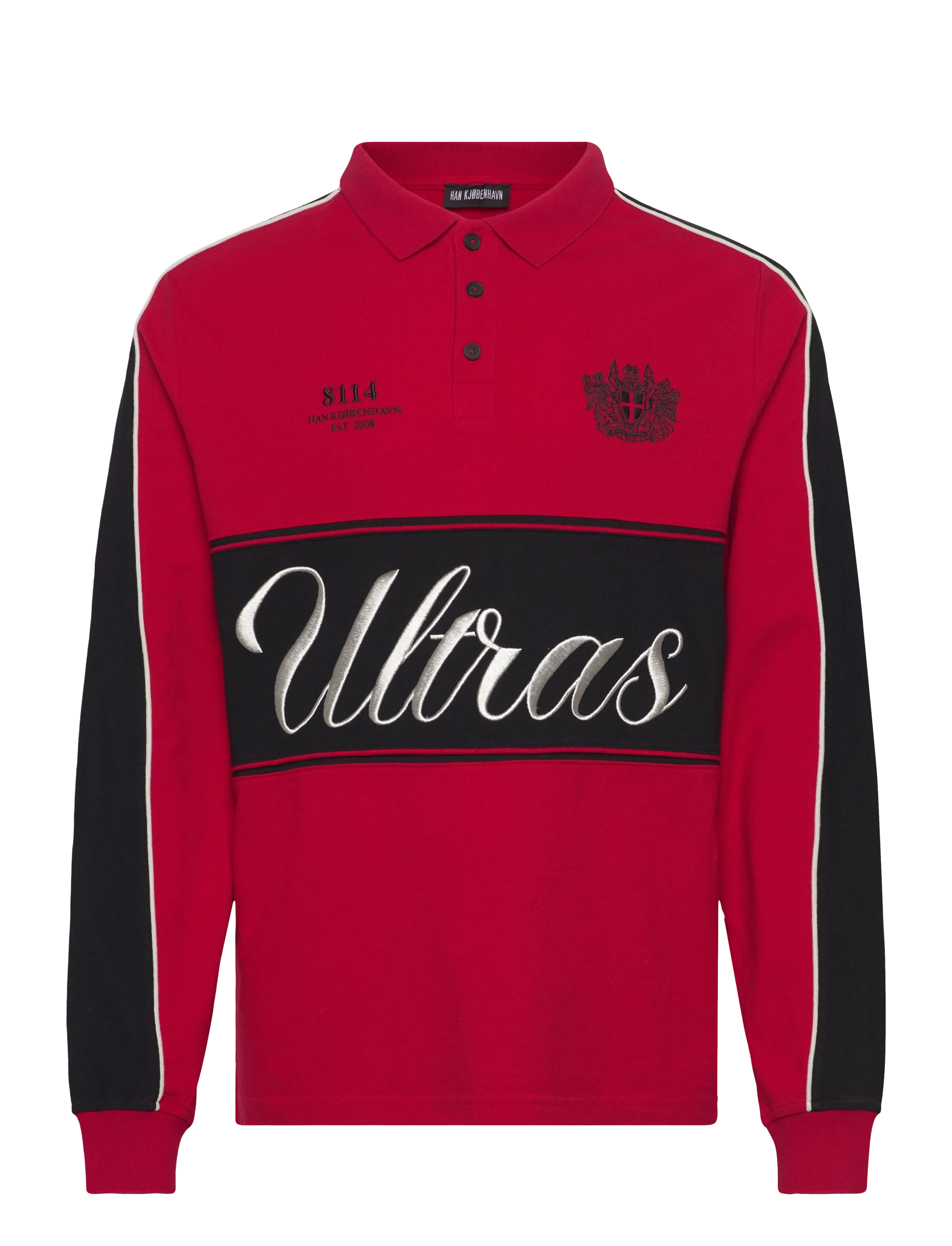 HAN Kjøbenhavn - Logo LS Polo Shirt - langärmelig - red - 1