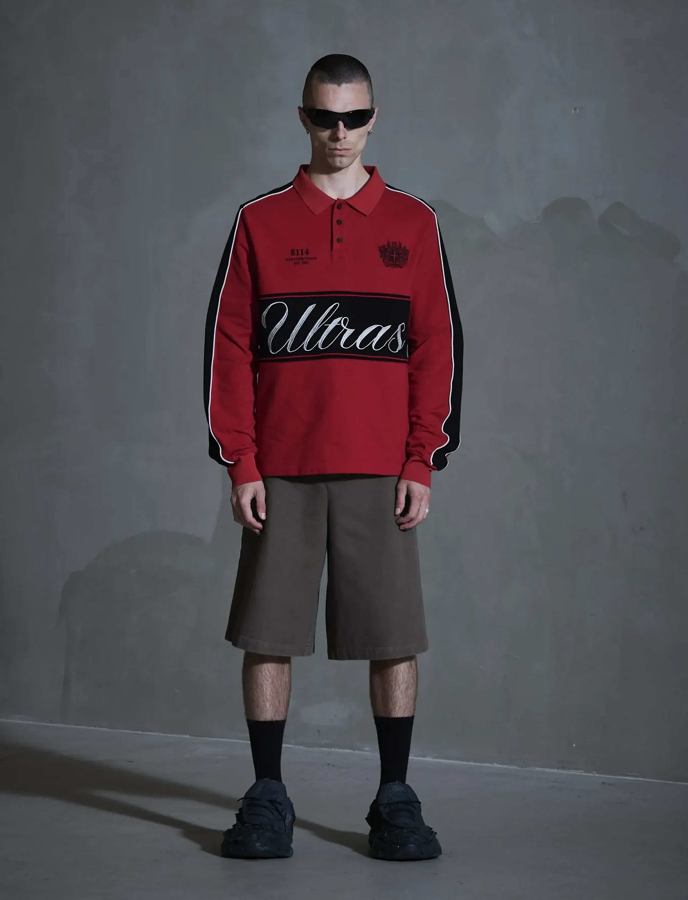 HAN Kjøbenhavn Logo LS Polo Shirt - Poloshirt - RED / red